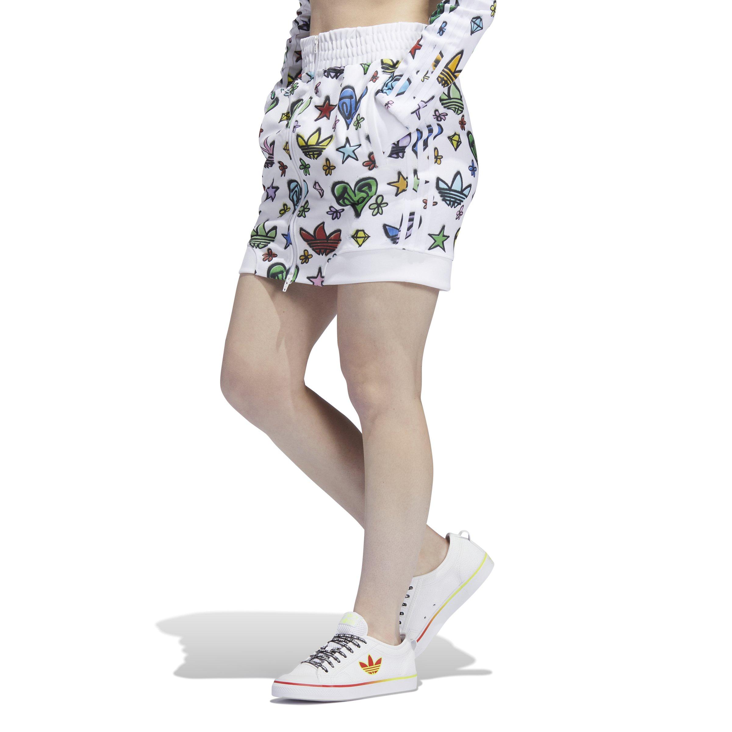 adidas Originals Women's Jeremy Scott Monogram Skirt - White - WHITE Thumbnail View 1