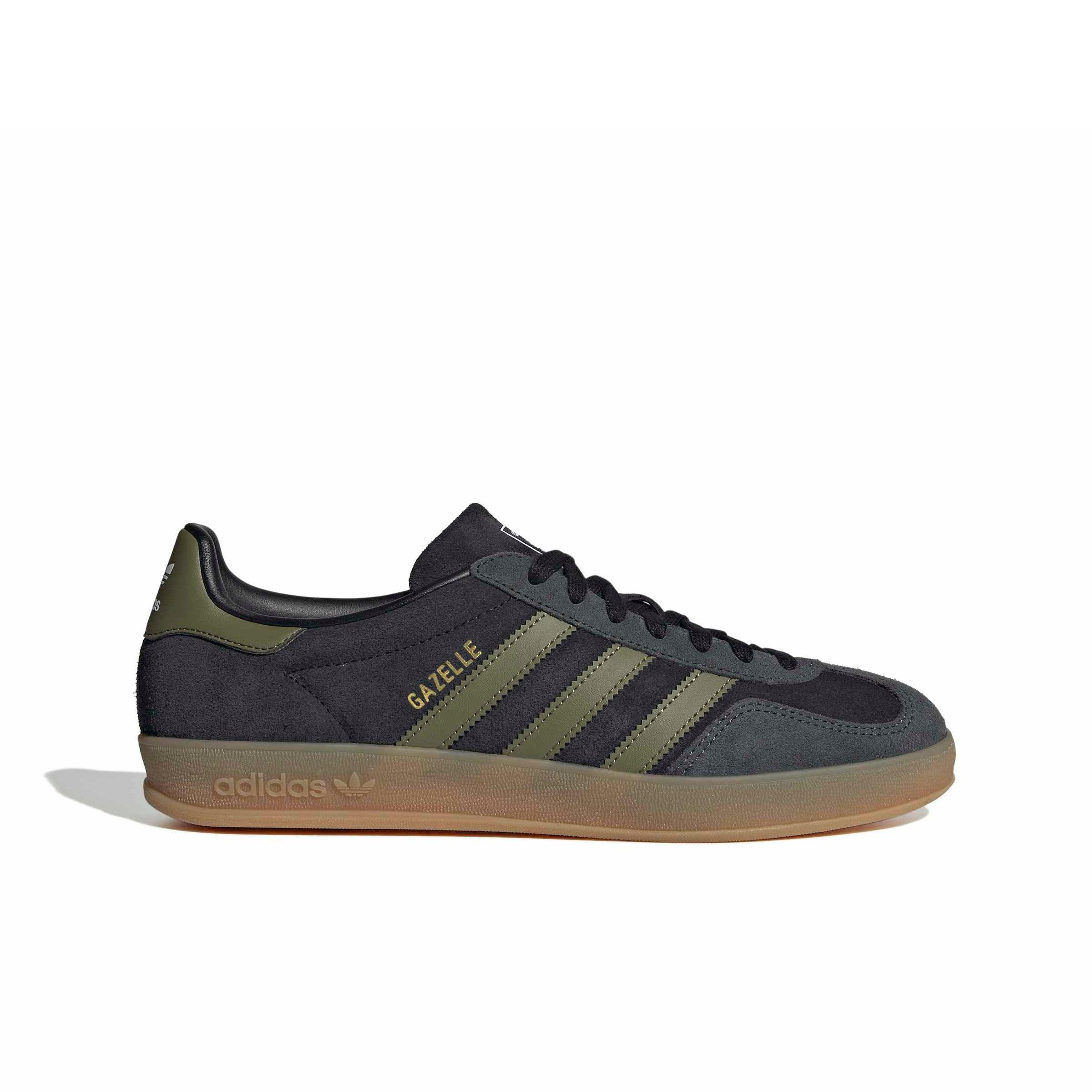 adidas Originals Gazelle "Core Black/Focus Olive/Carbon" Men's Shoe - BLACK/OLIVE/CARBON Thumbnail View 1