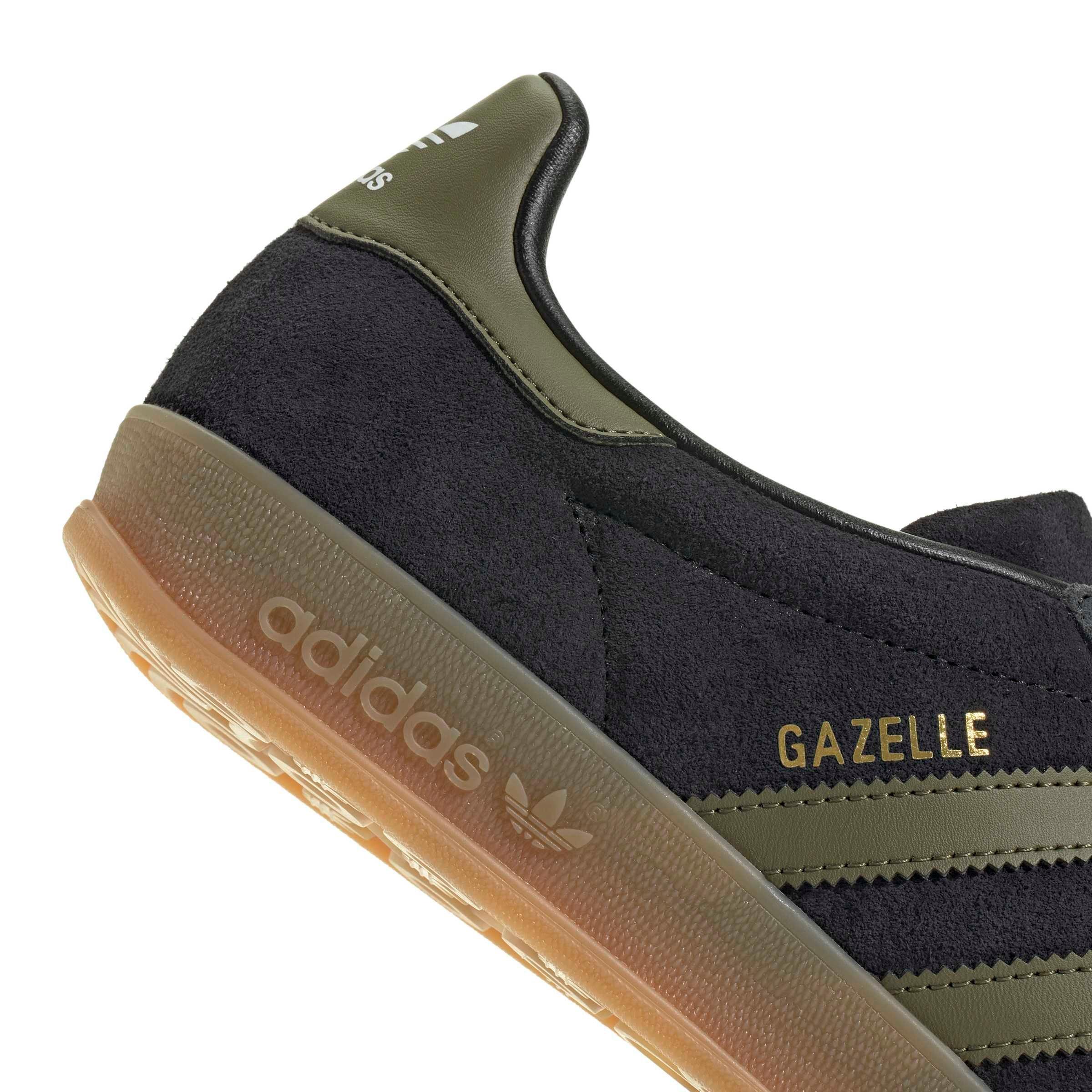 adidas Originals Gazelle "Core Black/Focus Olive/Carbon" Men's Shoe - BLACK/OLIVE/CARBON Thumbnail View 6