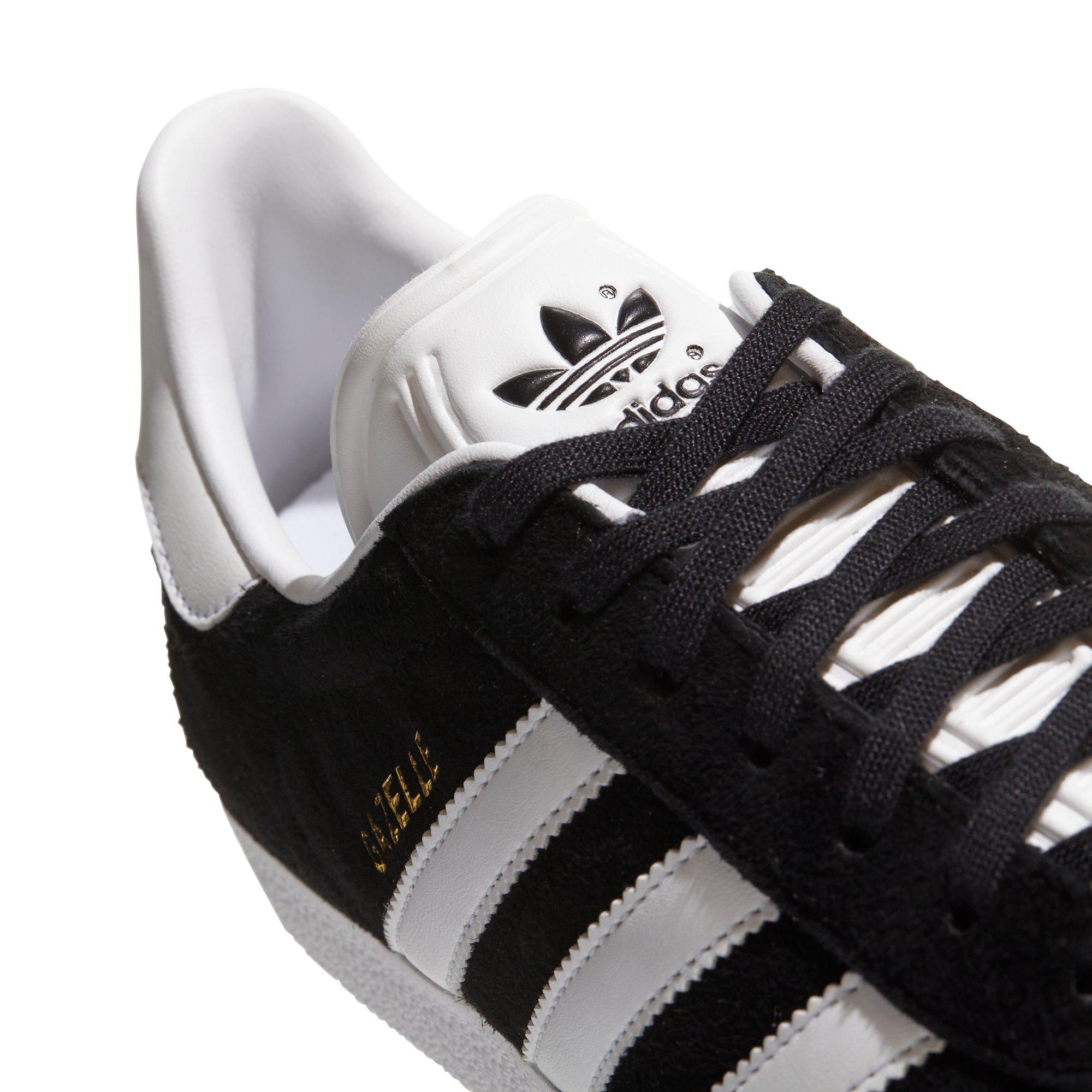 adidas Originals Gazelle "Black/White" Men's Shoe - BLACK/WHITE Thumbnail View 7