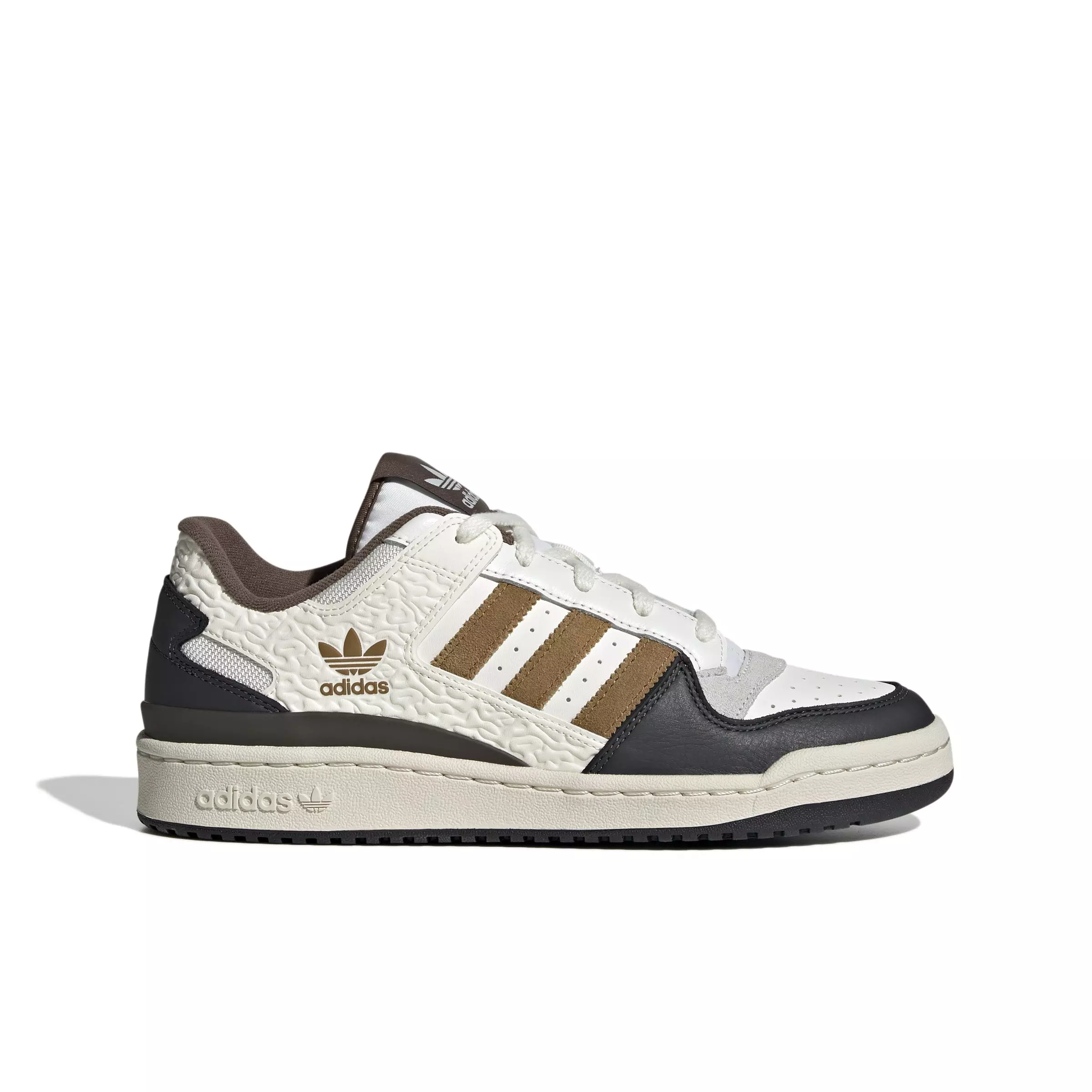 adidas Forum Low CL "Core White/Bronze Strata/Core White" Men's Shoe - WHITE/BRONZE/WHITE