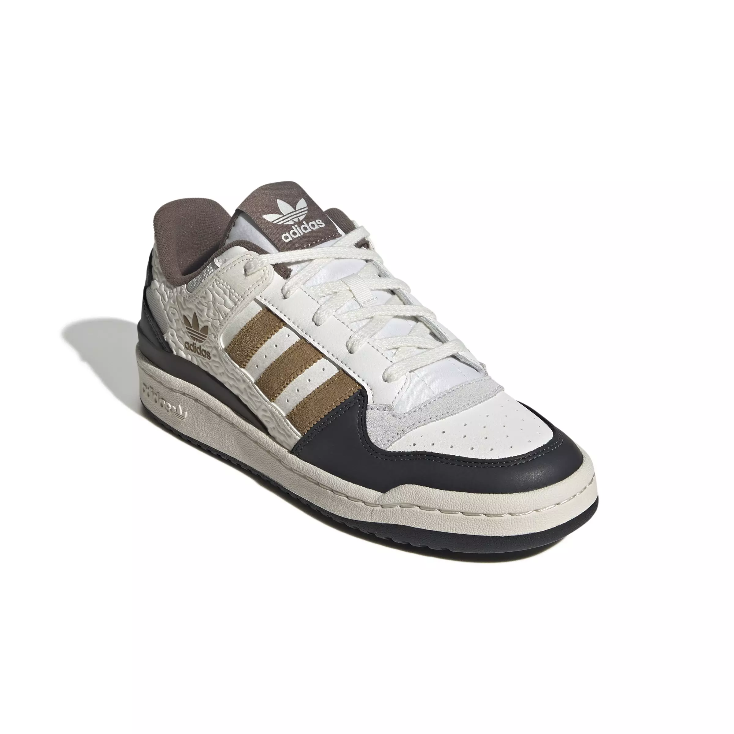 adidas Forum Low CL "Core White/Bronze Strata/Core White" Men's Shoe - WHITE/BRONZE/WHITE