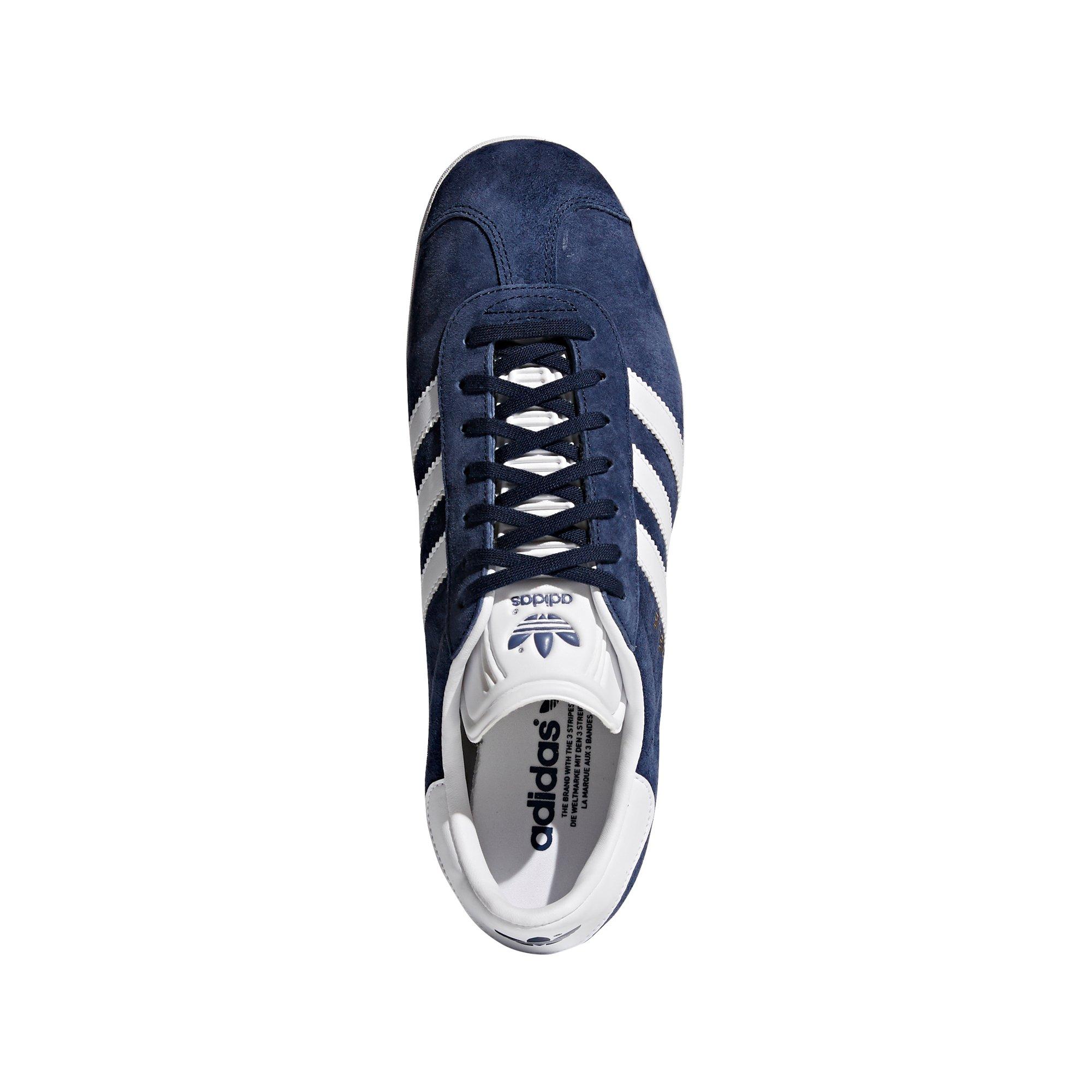 Integración juntos saldar adidas Originals Gazelle "Collegiate Navy/White/Gold Metallic" Men's Shoe