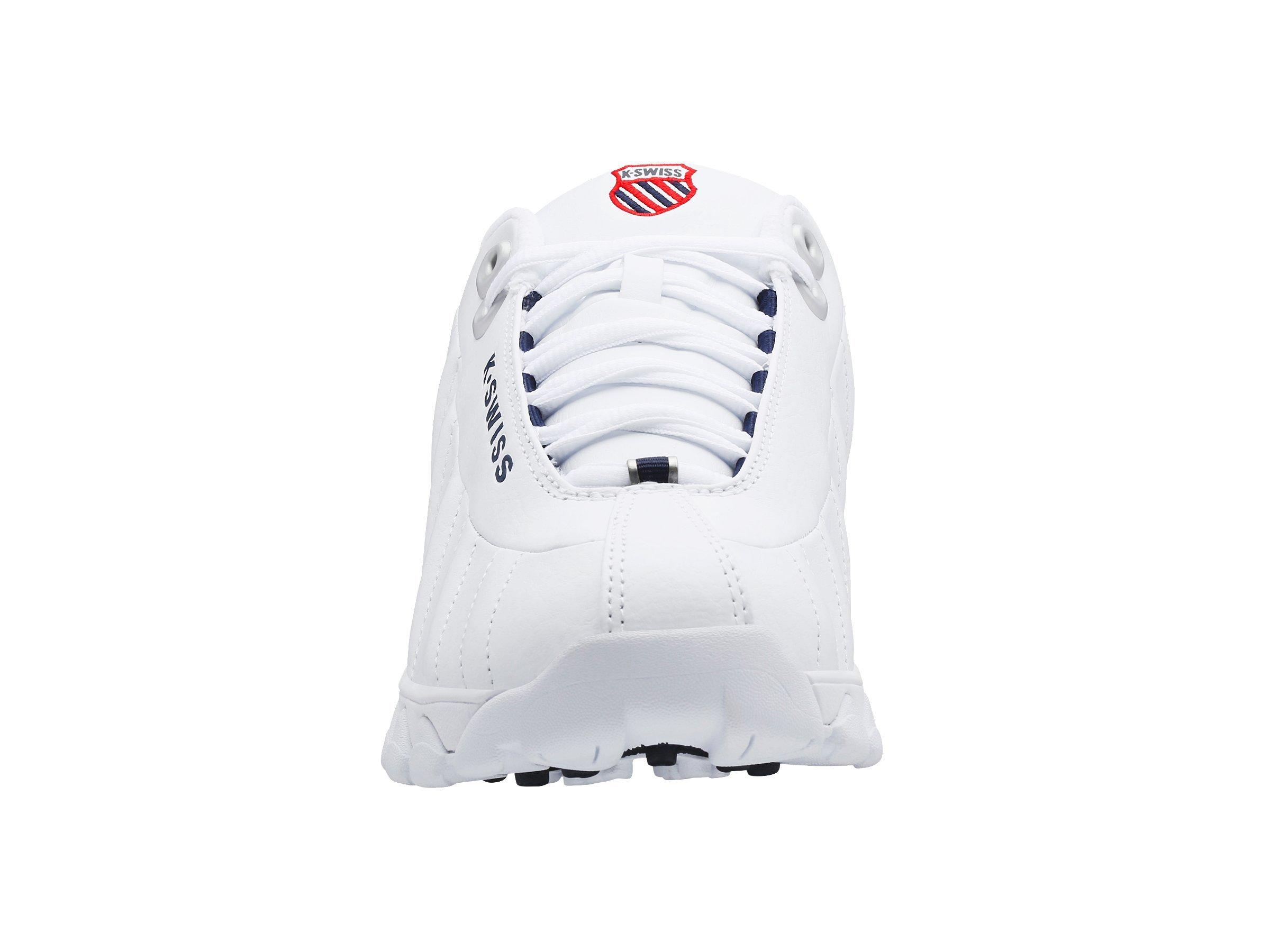 K-Swiss ST329 CMF "White/Navy/Red" Men's Wide Shoe - WHITE/NAVY/RED Thumbnail View 4