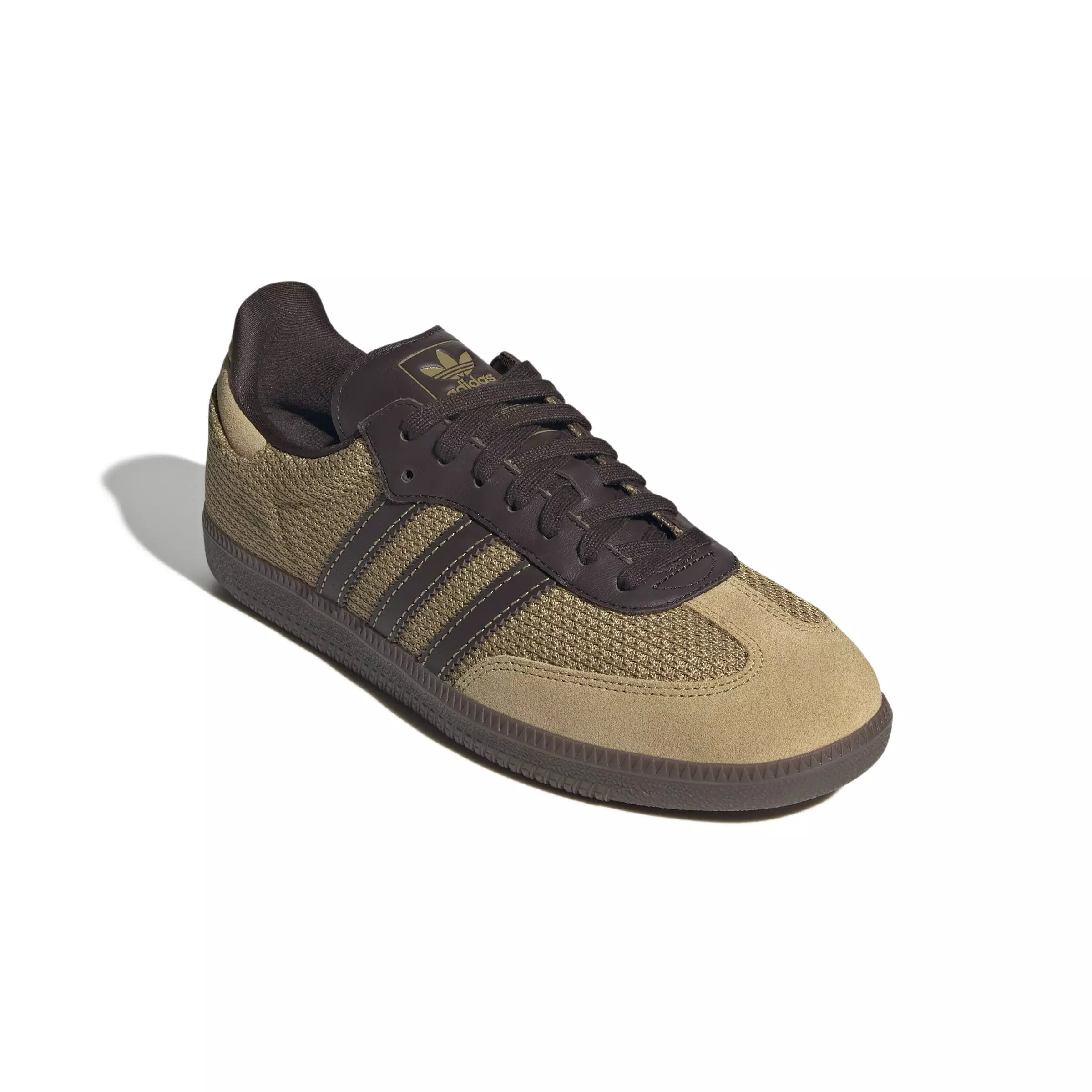 adidas Originals Samba OG "Golden Beige/Dark Brown/Gum 5" Men's Shoe - BEIGE/DK BROWN/GUM