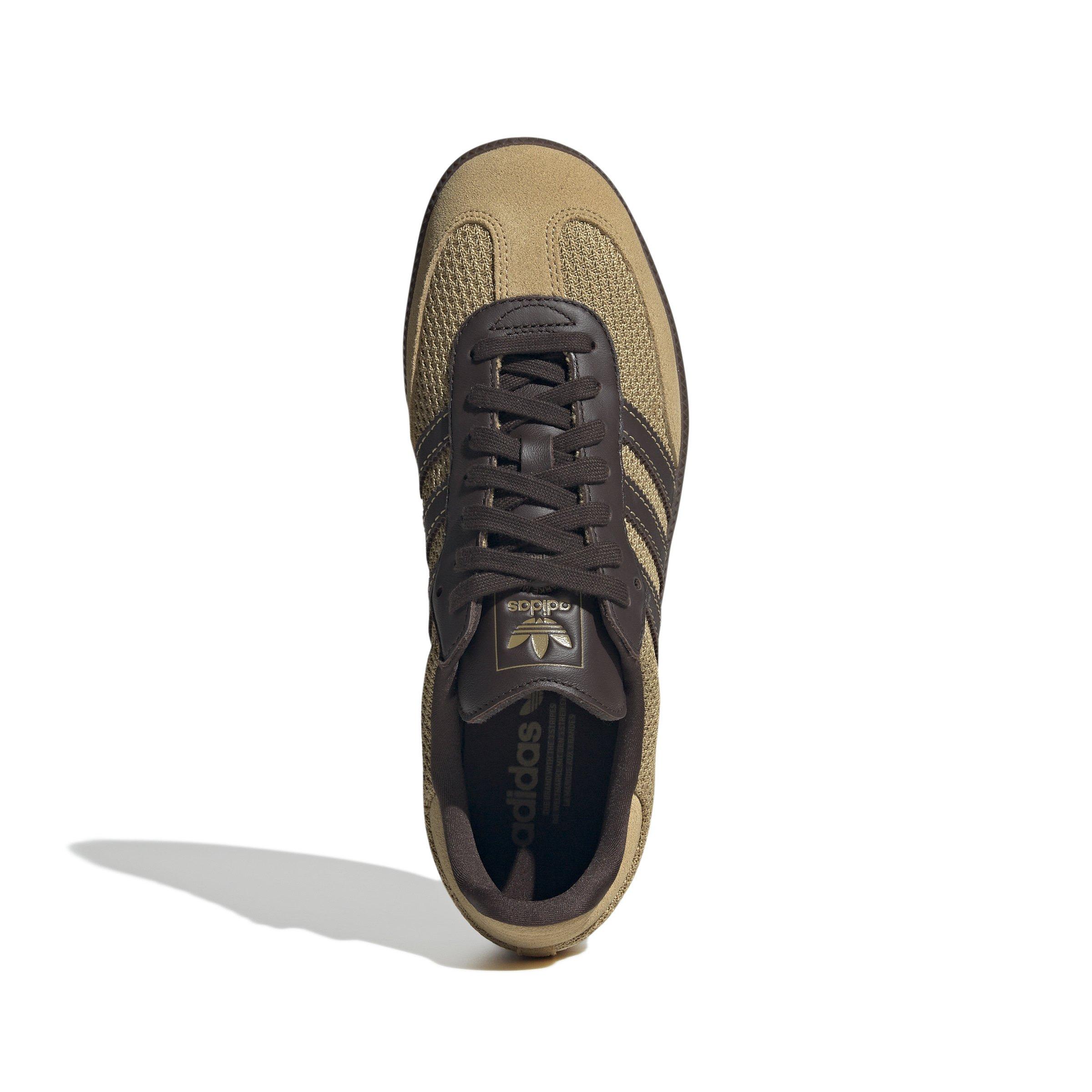 adidas Originals Samba OG "Golden Beige/Dark Brown/Gum 5" Men's Shoe - BEIGE/DK BROWN/GUM Thumbnail View 5