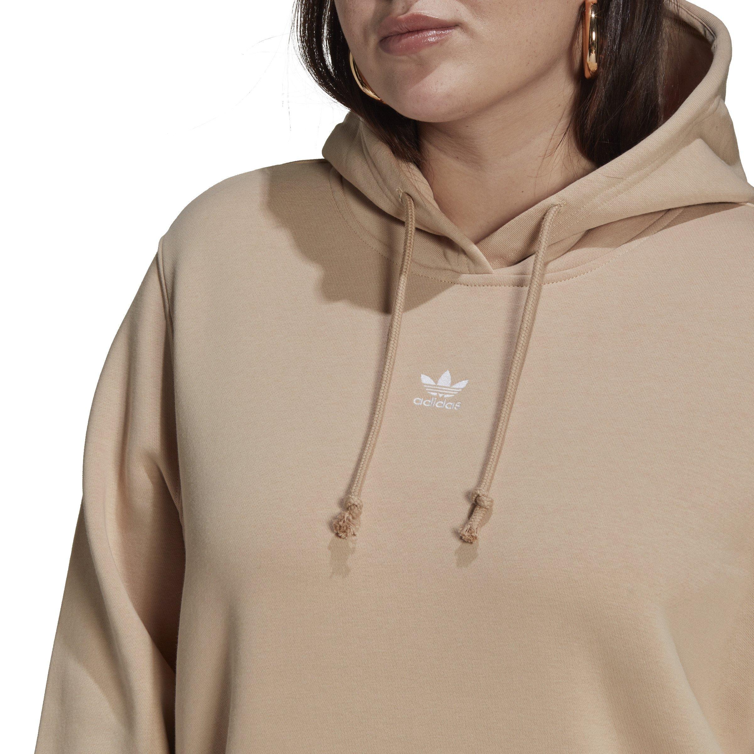 adidas Originals Women's Adicolor Essentials Hoodie - Beige - BEIGE Thumbnail View 4