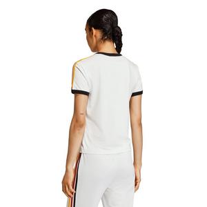 adidas Originals Women's 3 Stripes Slim Fit T-Shirt - Off-White