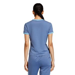 adidas Originals Women's 3 Stripes Slim Fit T-Shirt - Blue