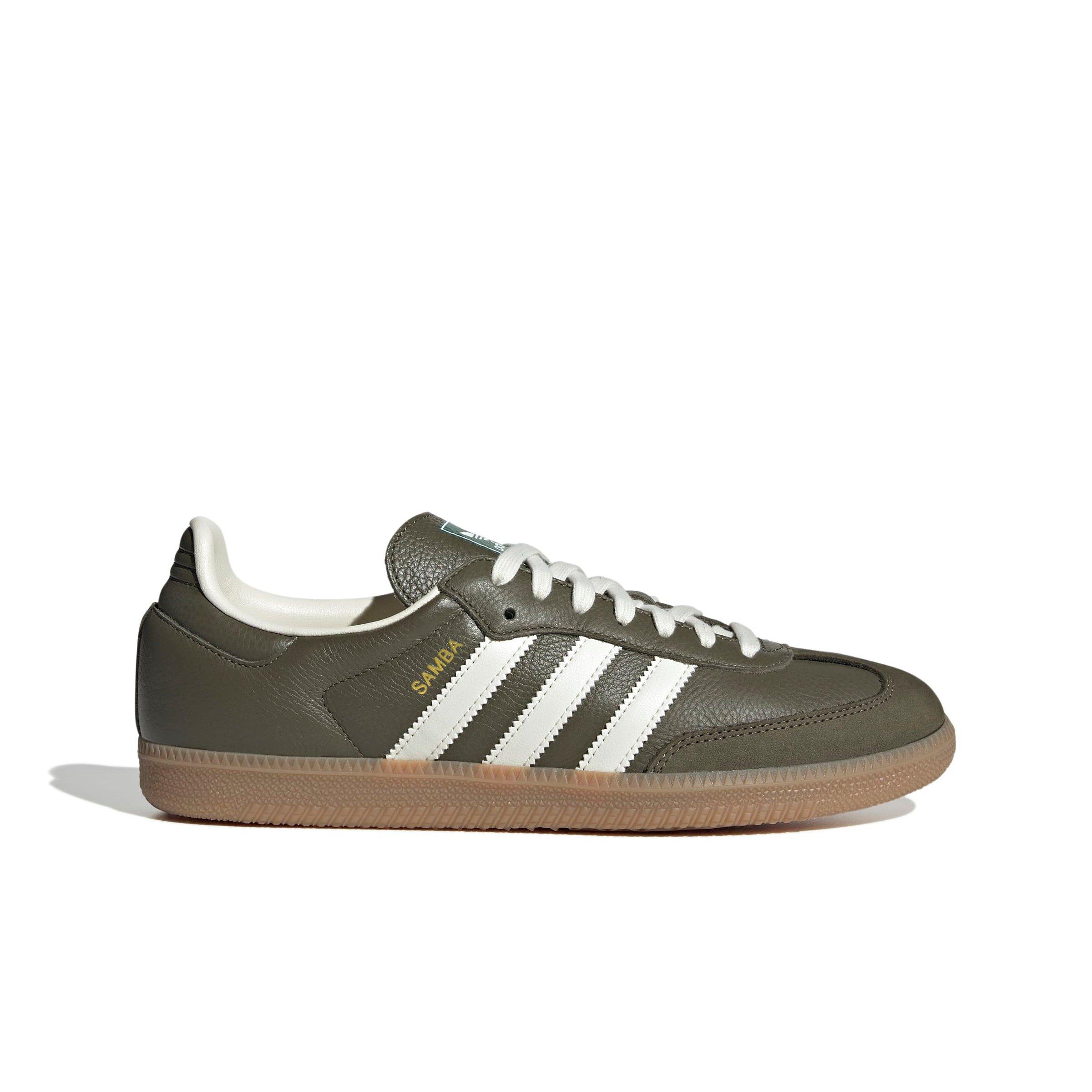adidas Originals Samba OG "Medium Dark Khaki/Off White/Gum 4" Men's Shoe - KHAKI/OFF WHITE/GUM Thumbnail View 1