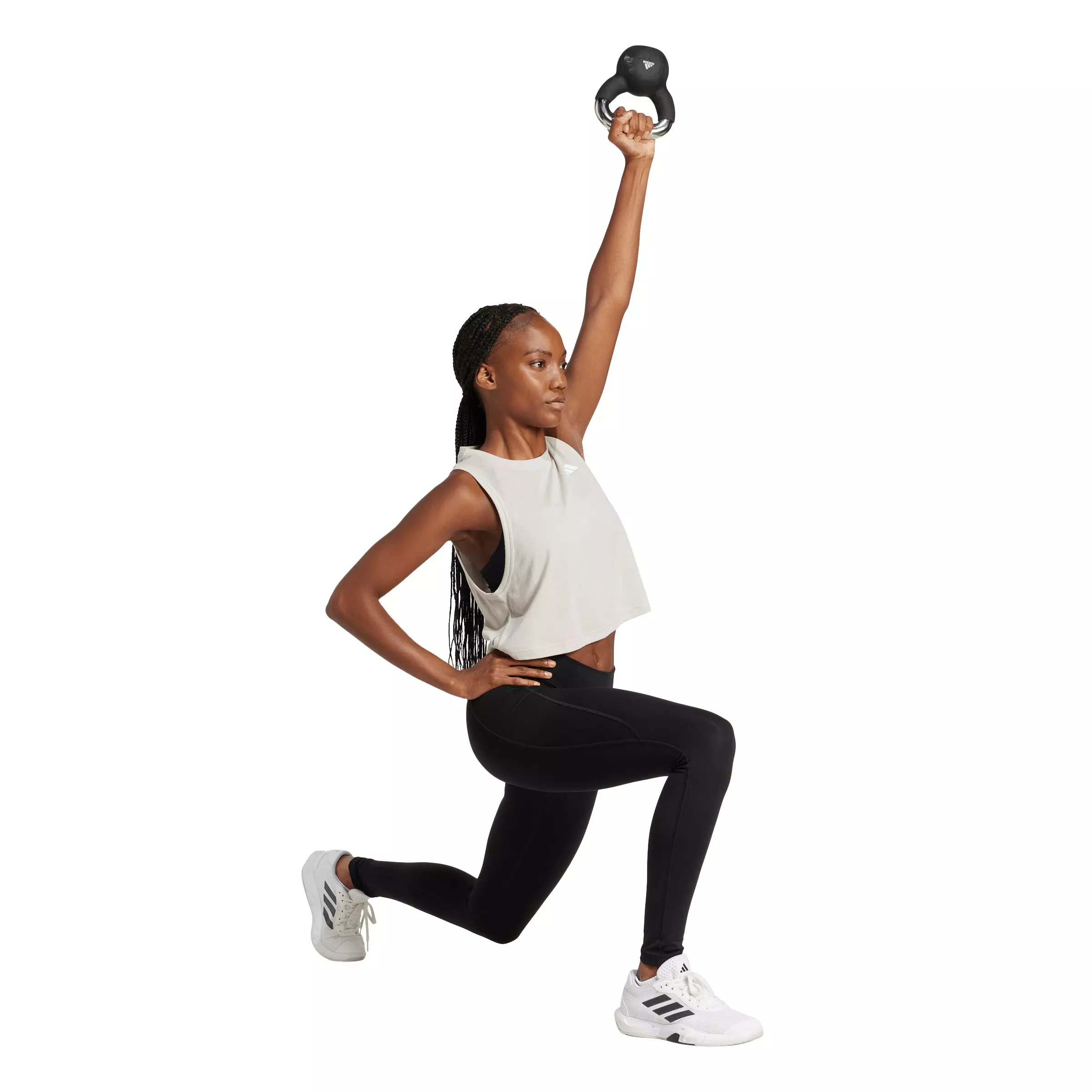 adidas Women's Train Essentials Boxy Workout Tank Top - Beige - BEIGE