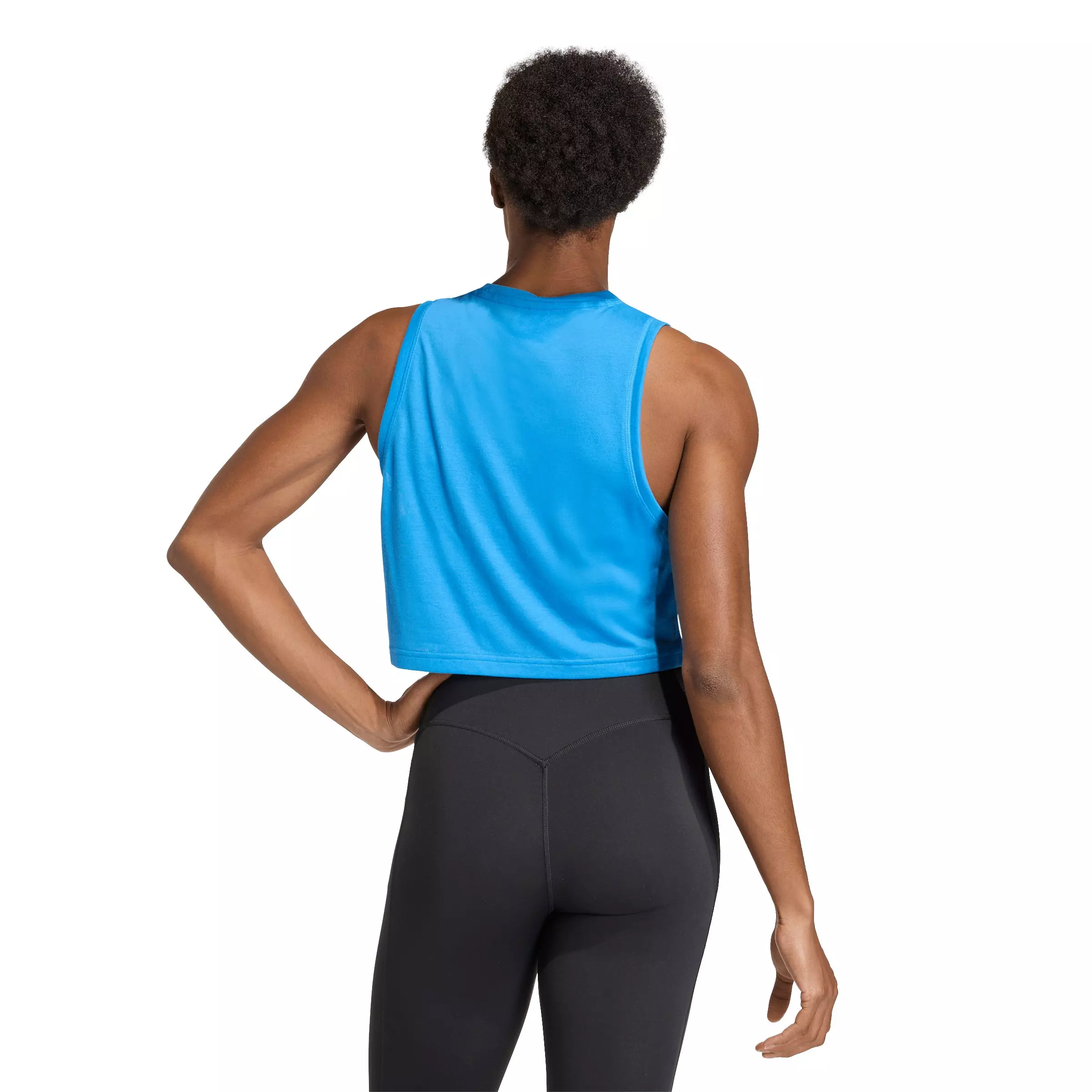 adidas Women's Train Essentials Boxy Workout Tank Top - Blue - BLUE