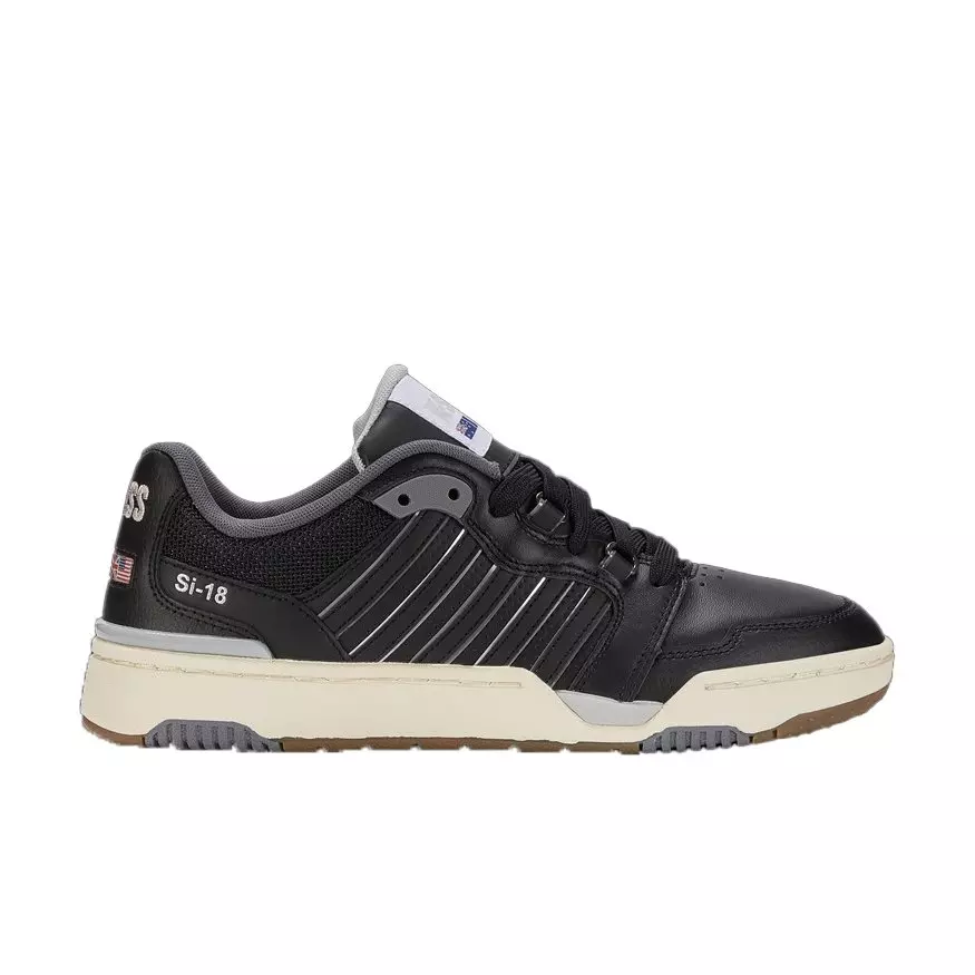 K-Swiss Si-18 Rival "Black/Grey/Antique White" Men's Shoe - BLACK/GREY/WHITE