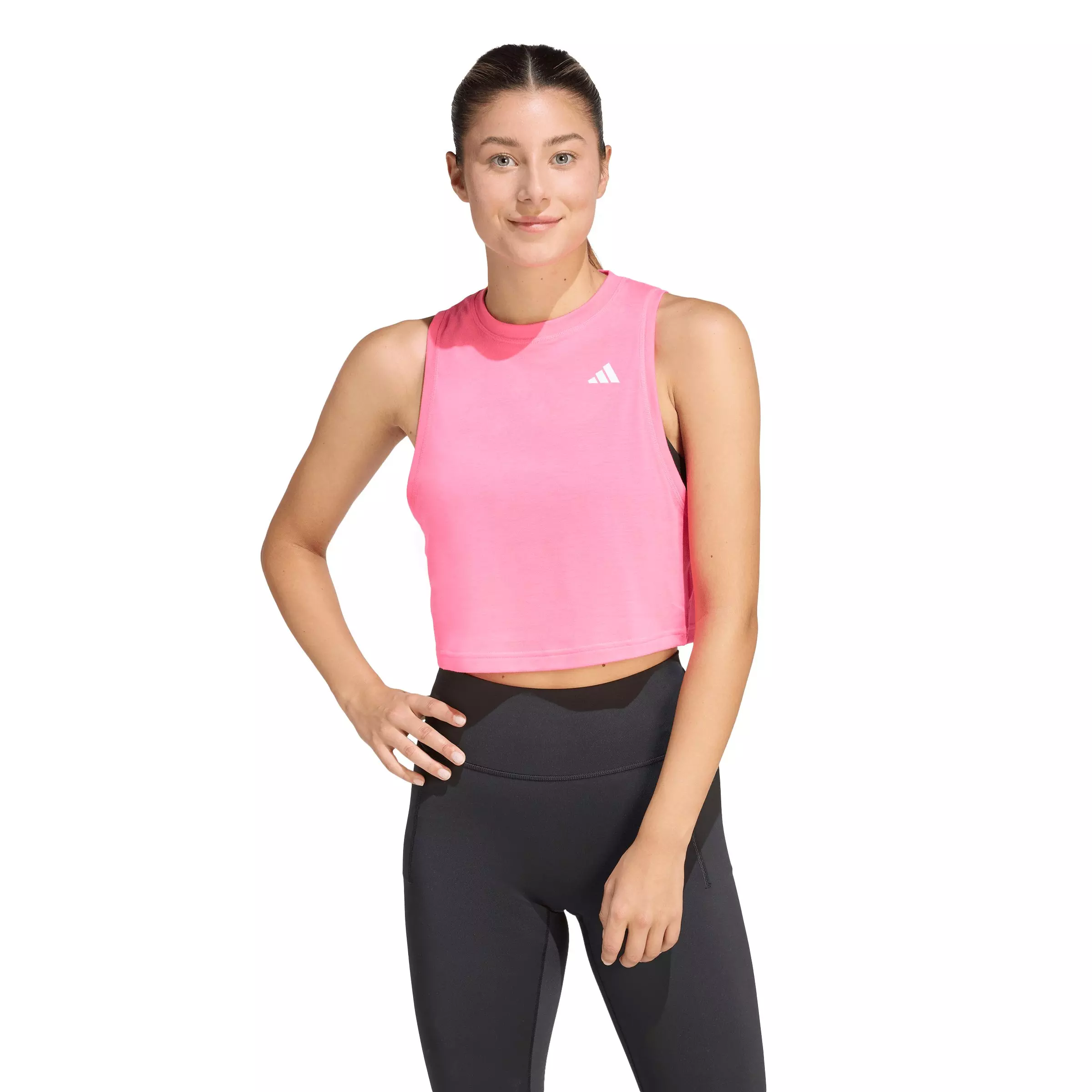 adidas Women's Train Essentials Boxy Workout Tank Top - Pink - PINK