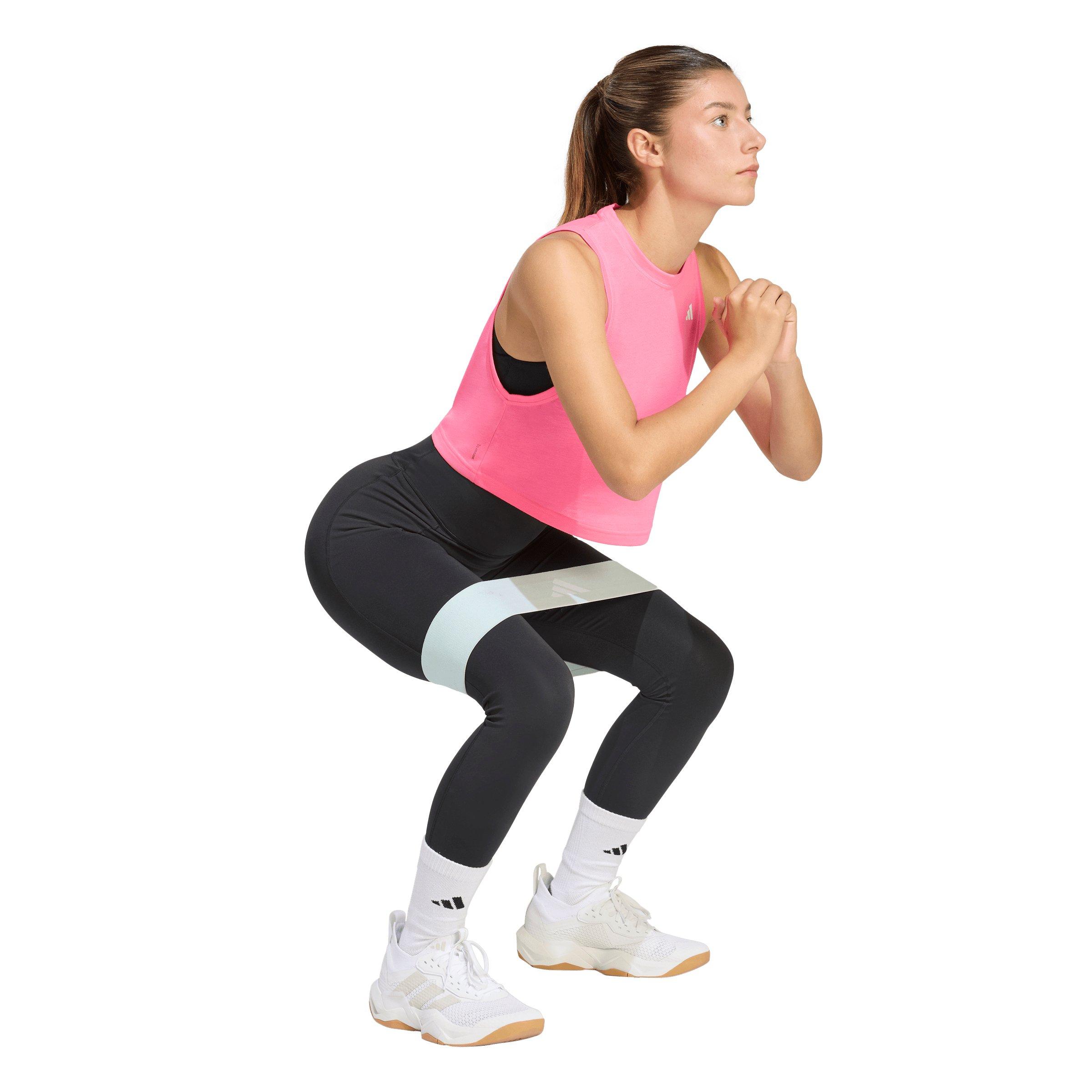 adidas Women's Train Essentials Boxy Workout Tank Top - Pink - PINK Thumbnail View 5