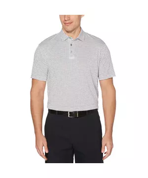 PGA TOUR Mens Short Sleeve Feeder Stripe Polo Shirt
