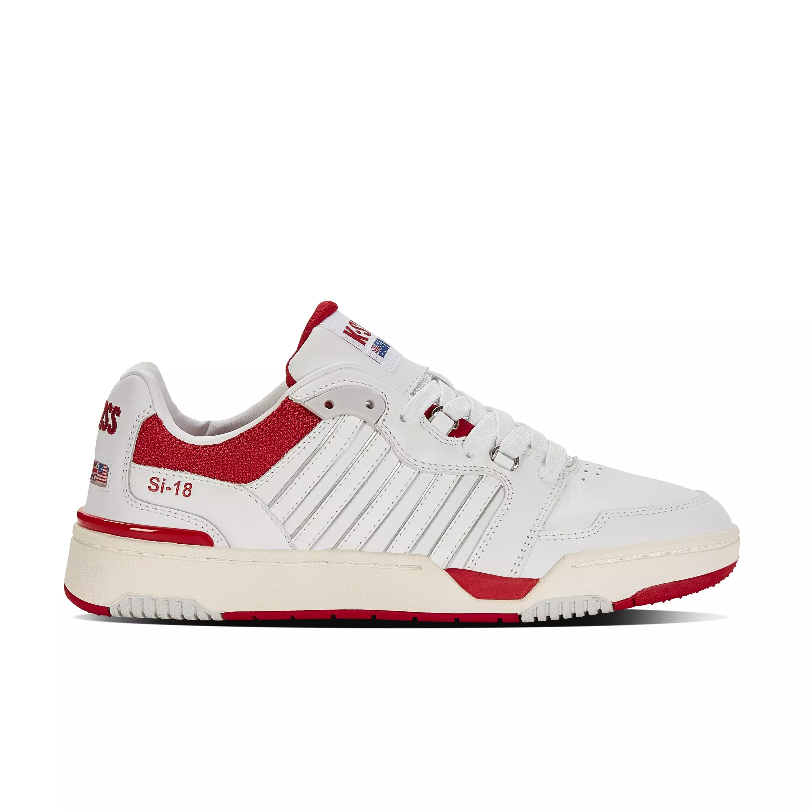 K-Swiss Si-18 Rival "Brilliant White/Red" Men's Shoe - WHITE/RED