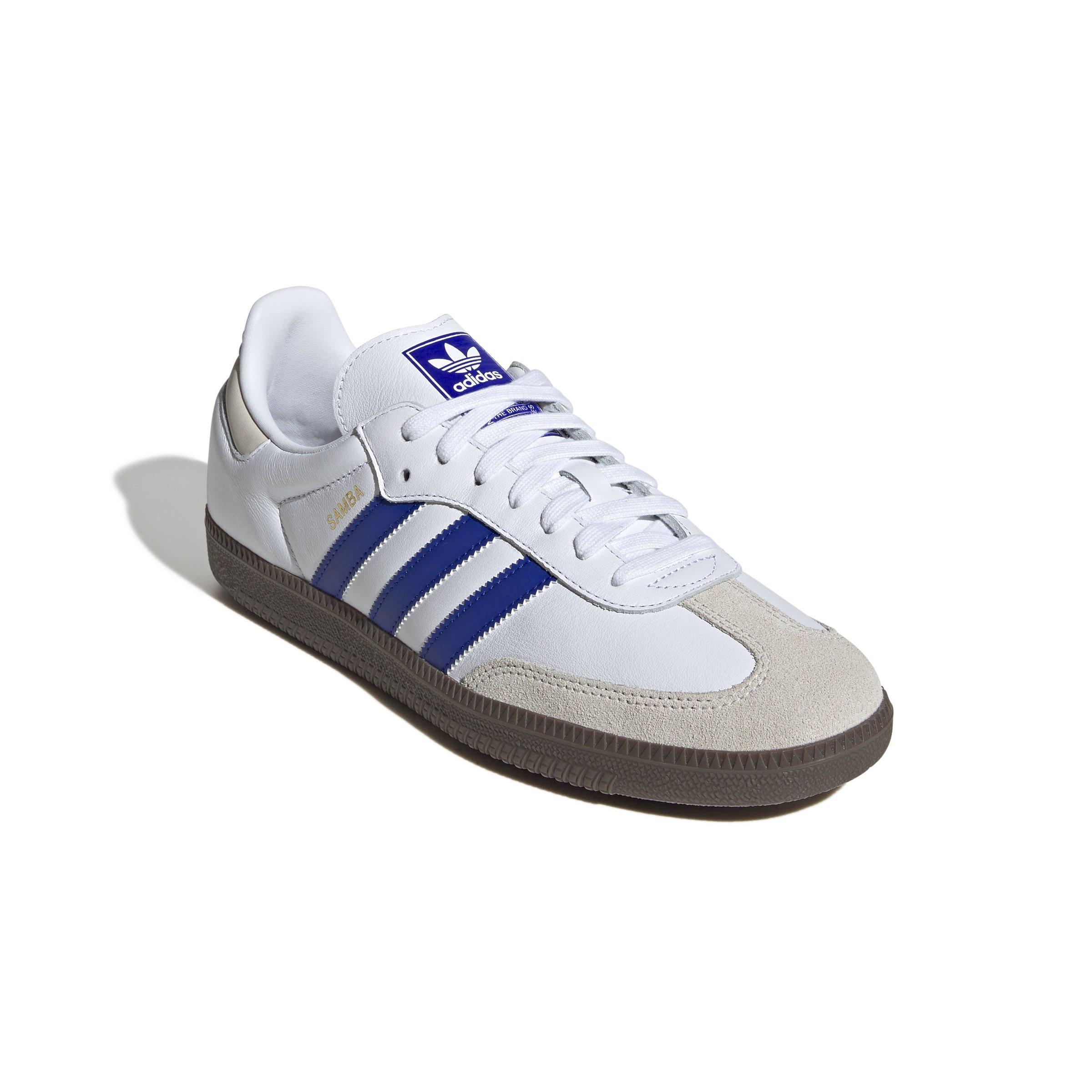 adidas Originals Samba OG "Ftwr White/Lucid Blue/Gum 5 " Men's Shoe - WHITE/BLUE/GUM Thumbnail View 3