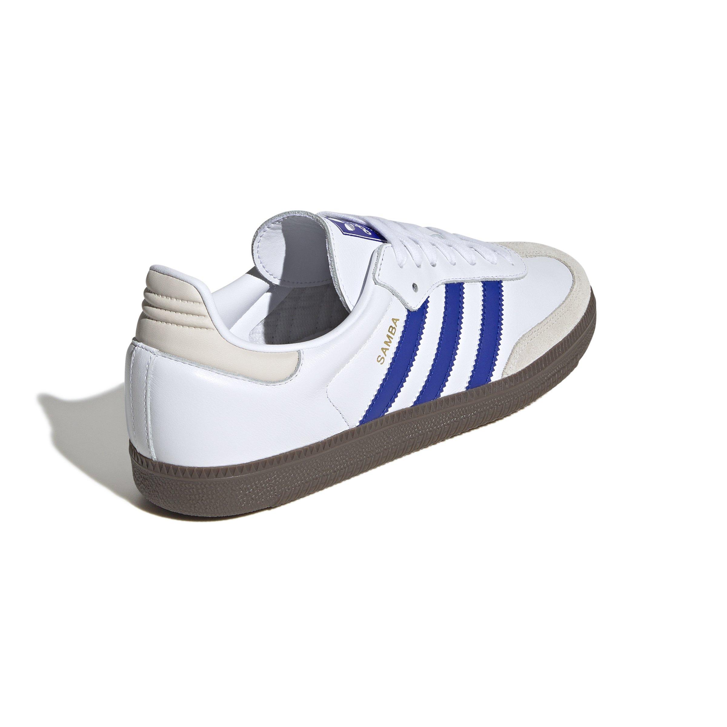 adidas Originals Samba OG "Ftwr White/Lucid Blue/Gum 5 " Men's Shoe - WHITE/BLUE/GUM Thumbnail View 4