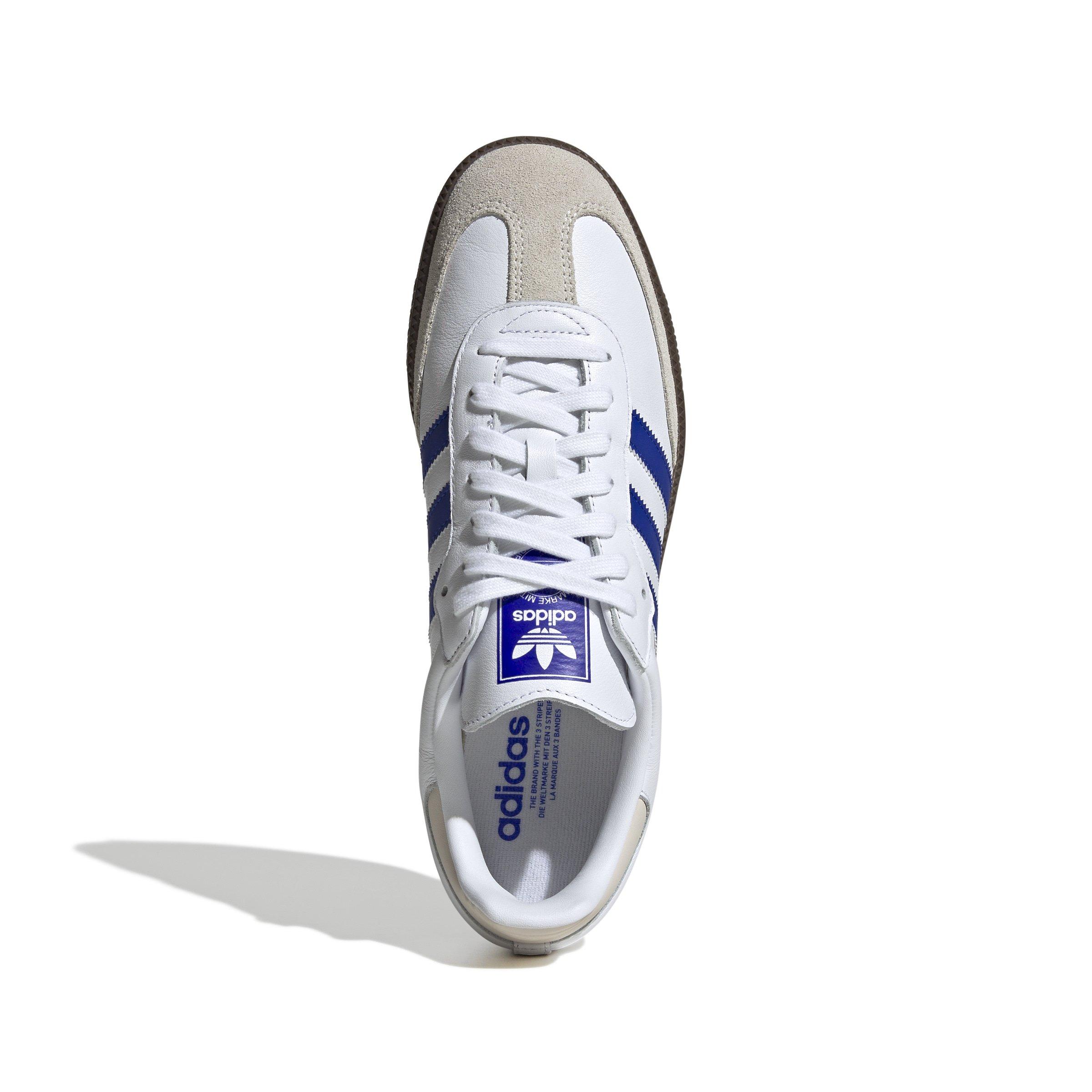 adidas Originals Samba OG "Ftwr White/Lucid Blue/Gum 5 " Men's Shoe - WHITE/BLUE/GUM Thumbnail View 5