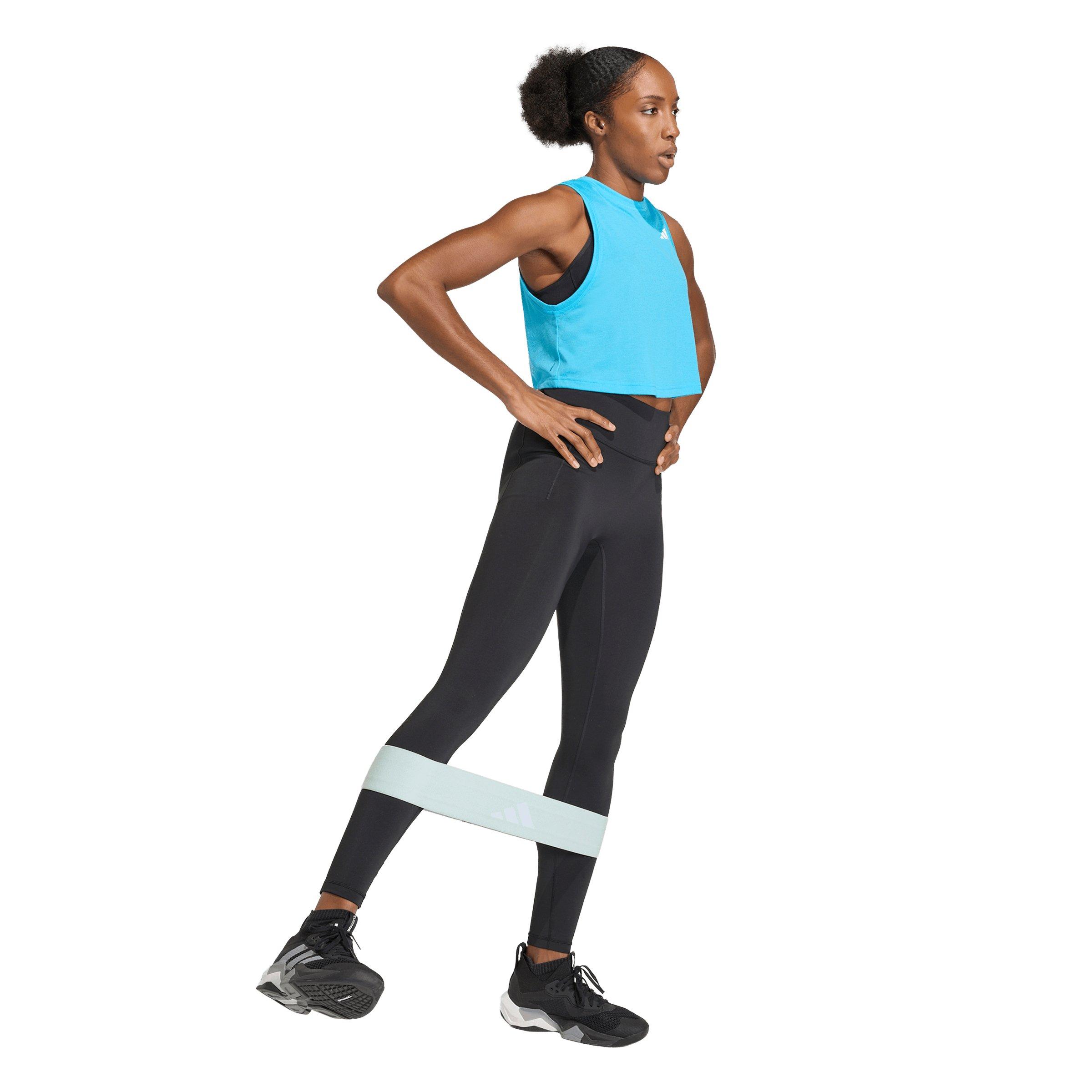 adidas Women's Train Essentials Boxy Workout Tank Top - Aqua - AQUA Thumbnail View 5