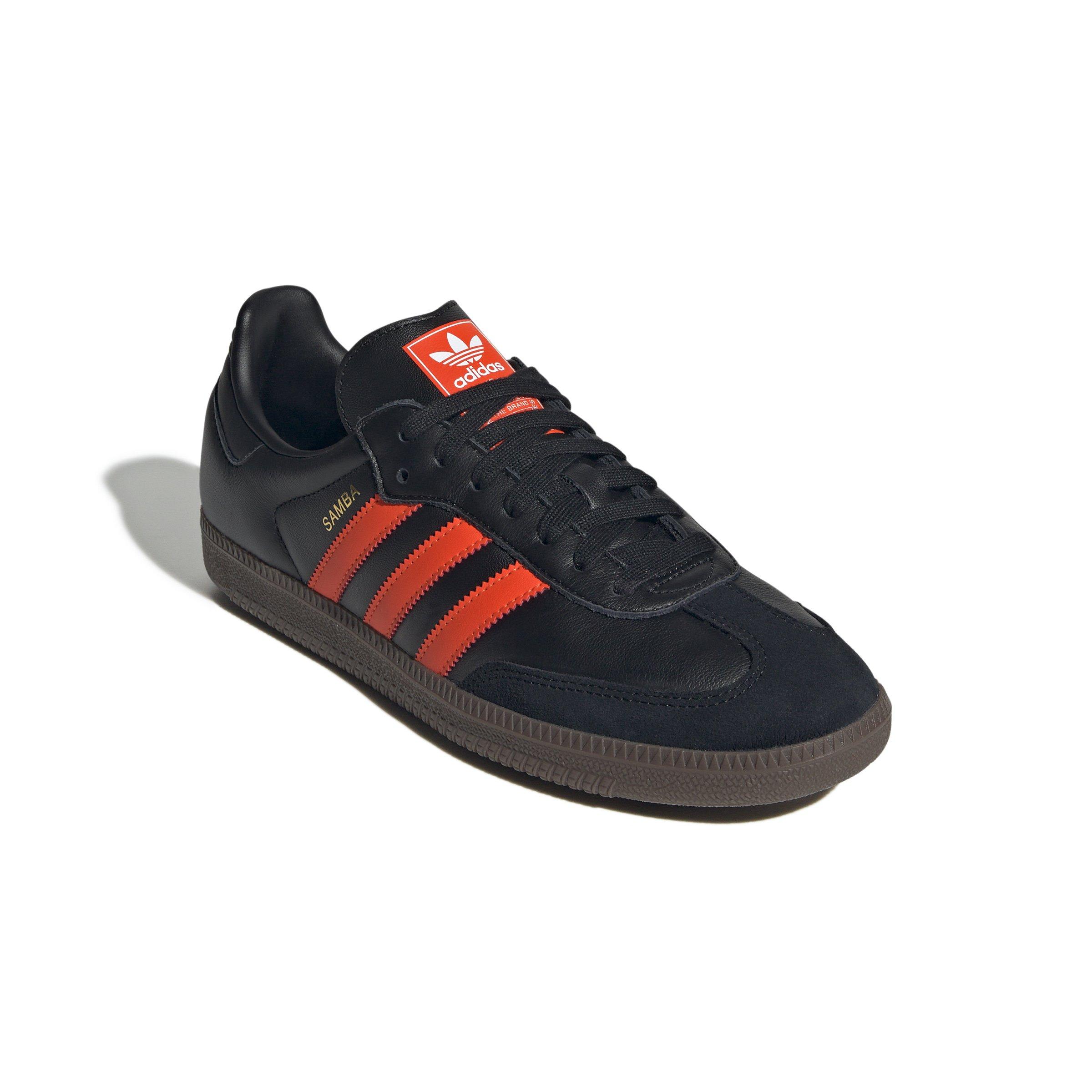adidas Originals Samba OG "Core Black/Impact Orange/Gum 5" Men's Shoe - BLACK/ORANGE/GUM Thumbnail View 3
