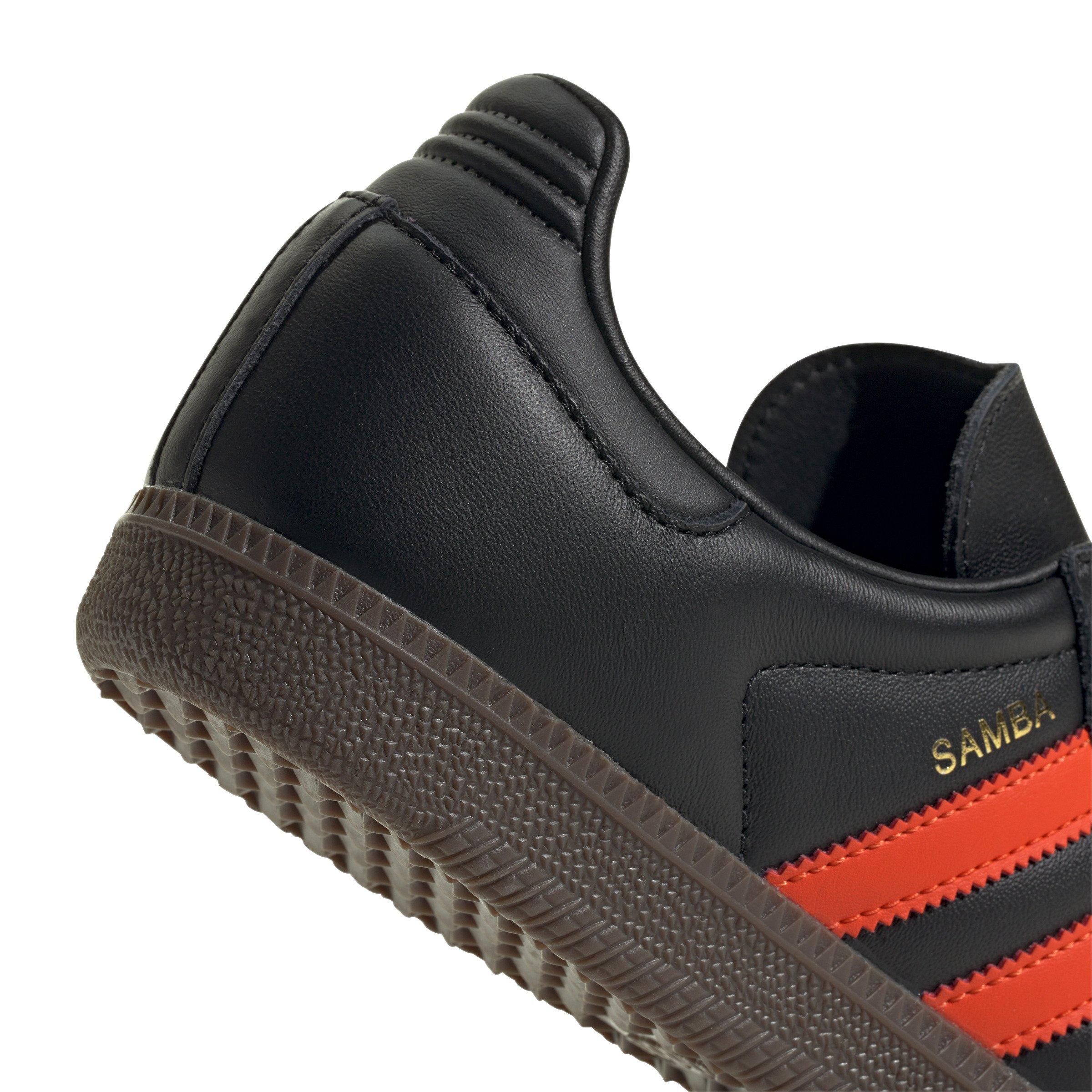 adidas Originals Samba OG "Core Black/Impact Orange/Gum 5" Men's Shoe - BLACK/ORANGE/GUM Thumbnail View 7