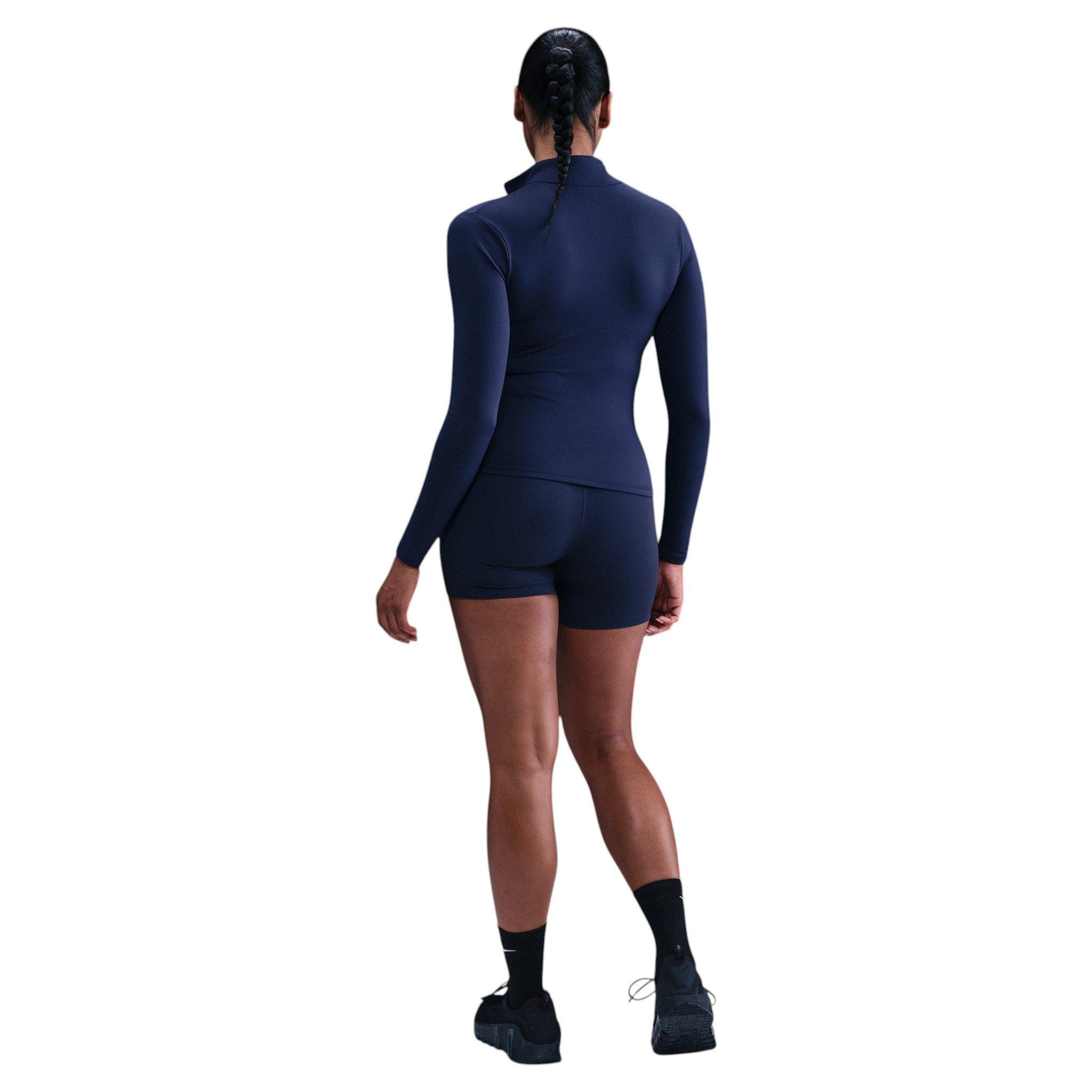 Nike Women's One Fitted Dri-FIT Full-Zip Jacket - Navy/White - NAVY/WHITE