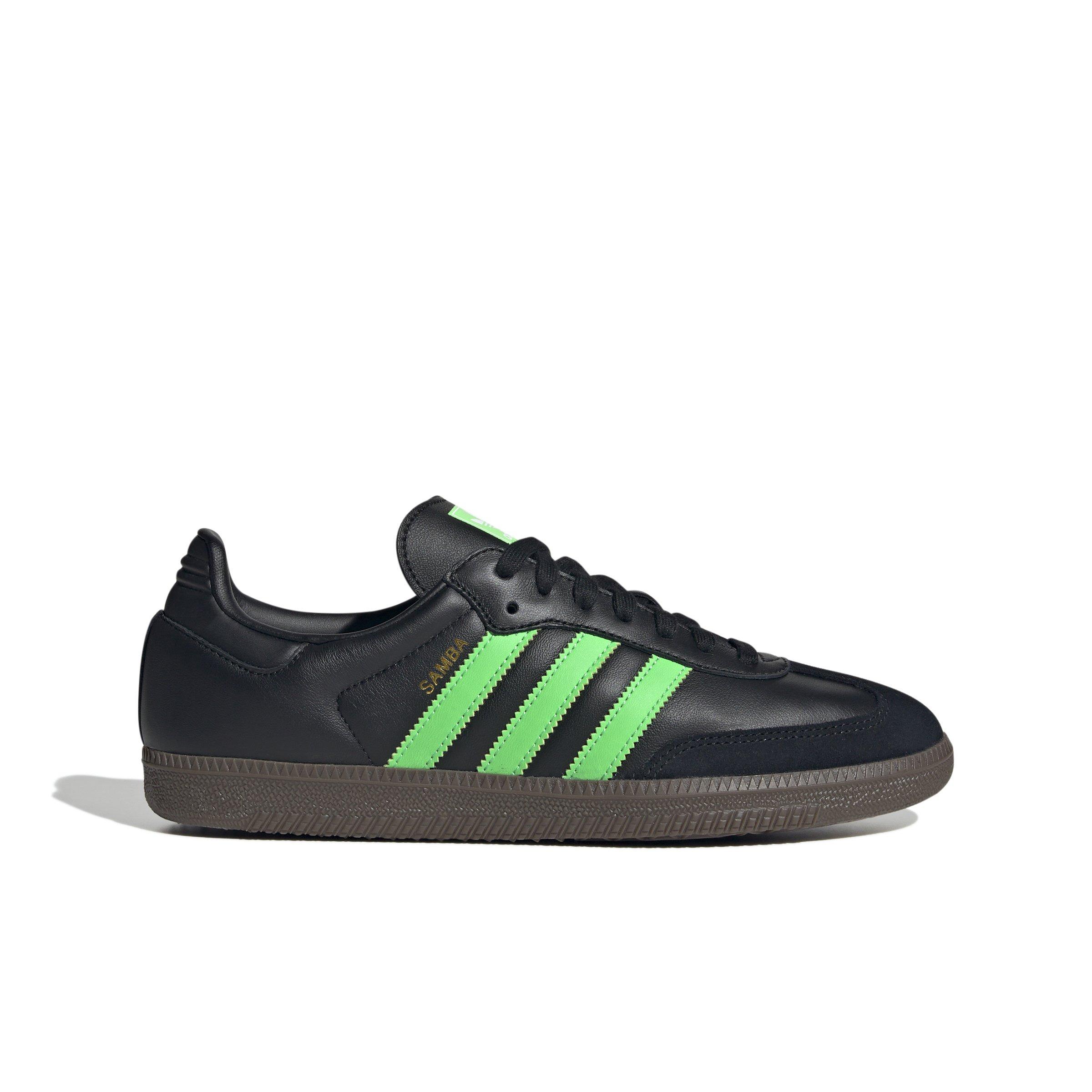 adidas Originals Samba OG "Core Black/Screaming Green/Gum 5" Men's Shoe - BLACK/GREEN/GUM Thumbnail View 1