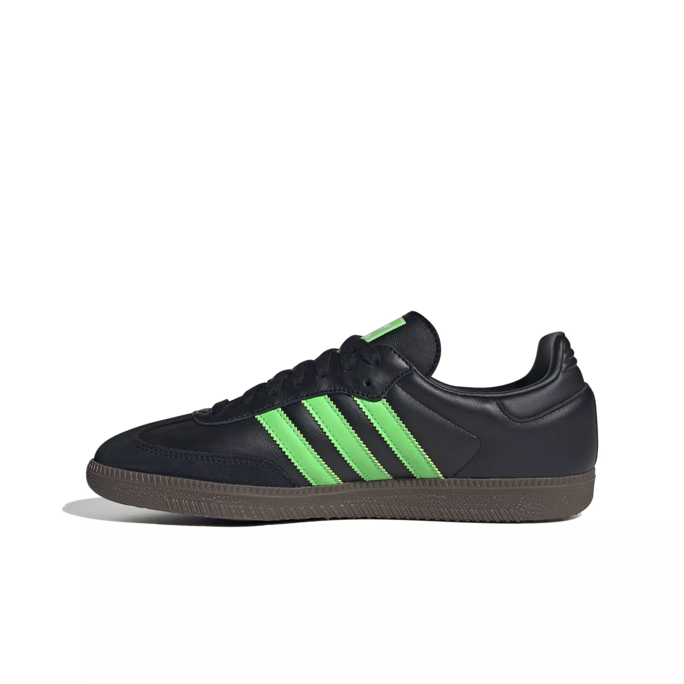 adidas Originals Samba OG "Core Black/Screaming Green/Gum 5" Men's Shoe - BLACK/GREEN/GUM