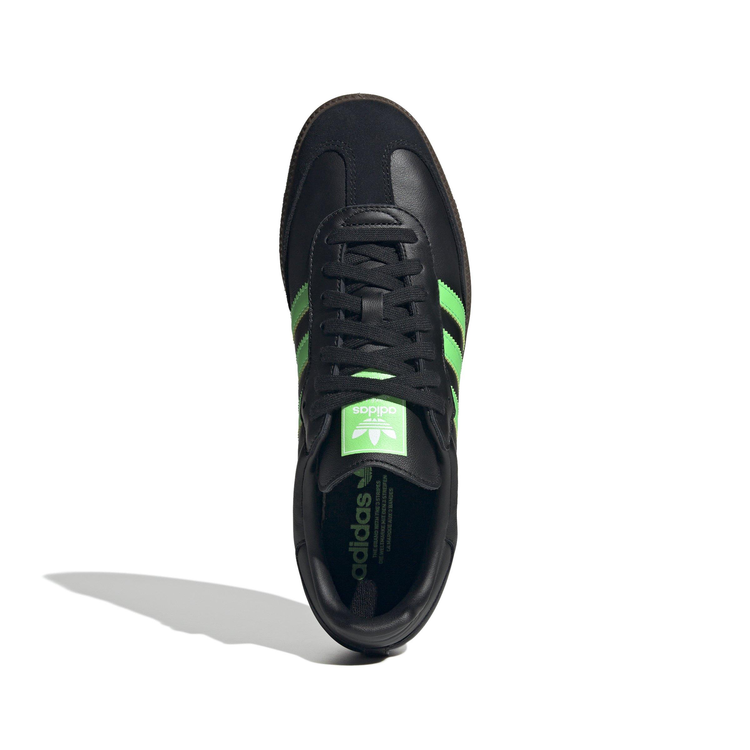 adidas Originals Samba OG "Core Black/Screaming Green/Gum 5" Men's Shoe - BLACK/GREEN/GUM Thumbnail View 5
