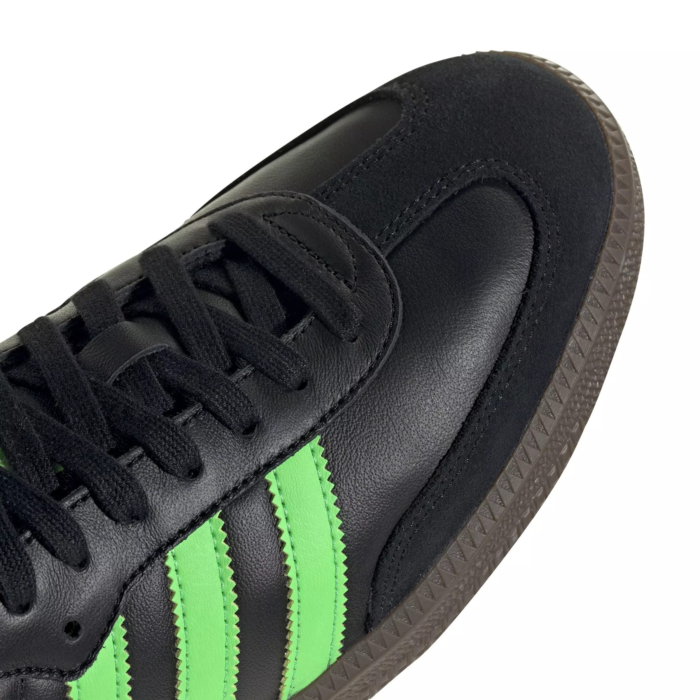 adidas Originals Samba OG "Core Black/Screaming Green/Gum 5" Men's Shoe - BLACK/GREEN/GUM