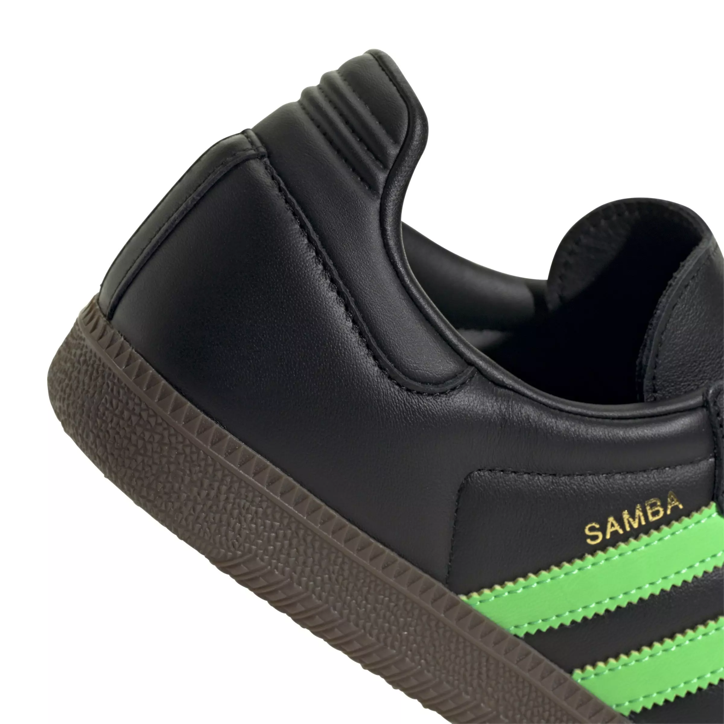 adidas Originals Samba OG "Core Black/Screaming Green/Gum 5" Men's Shoe - BLACK/GREEN/GUM