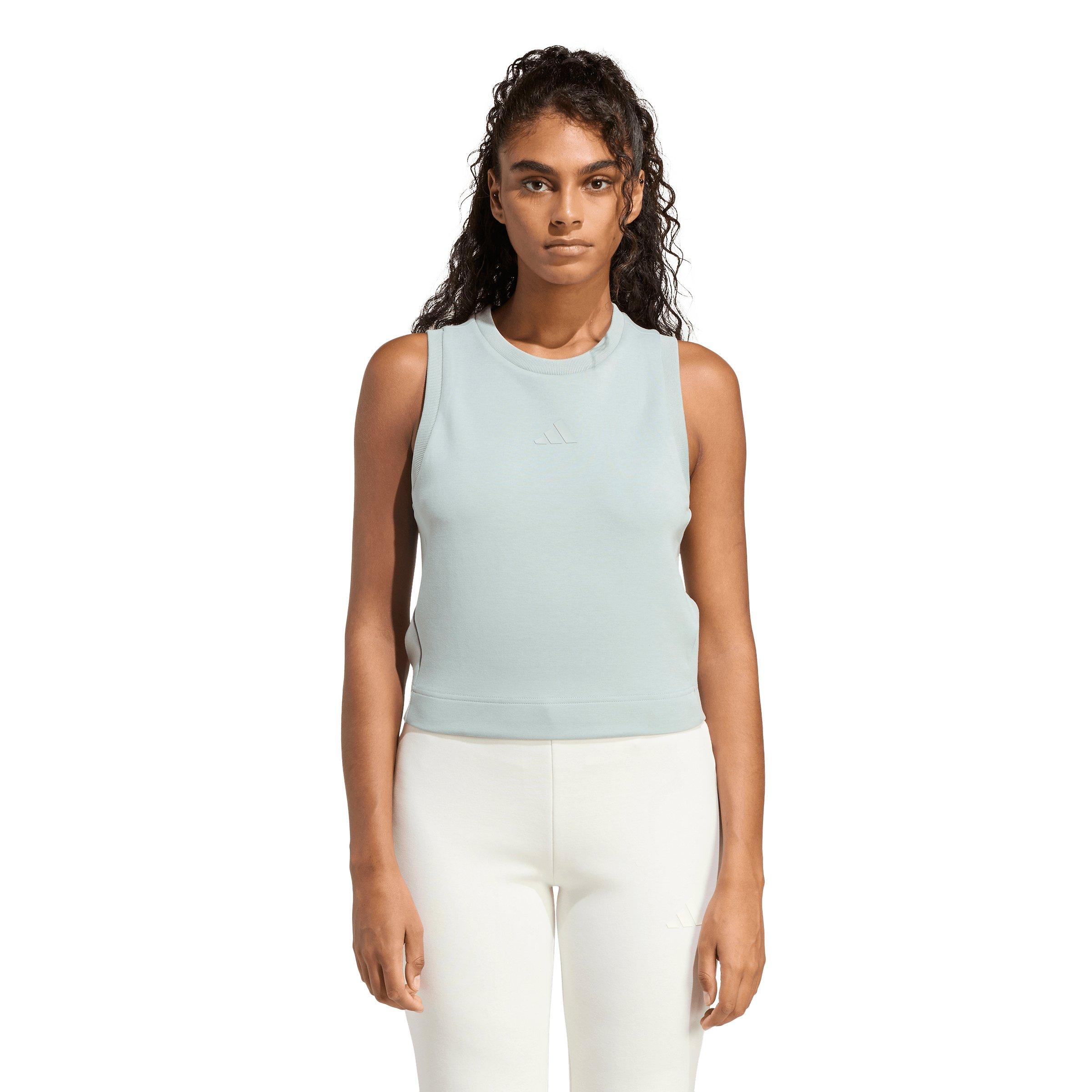 adidas Women's Soft Lux Tank Top - Sage Green - SAGE GREEN Thumbnail View 1