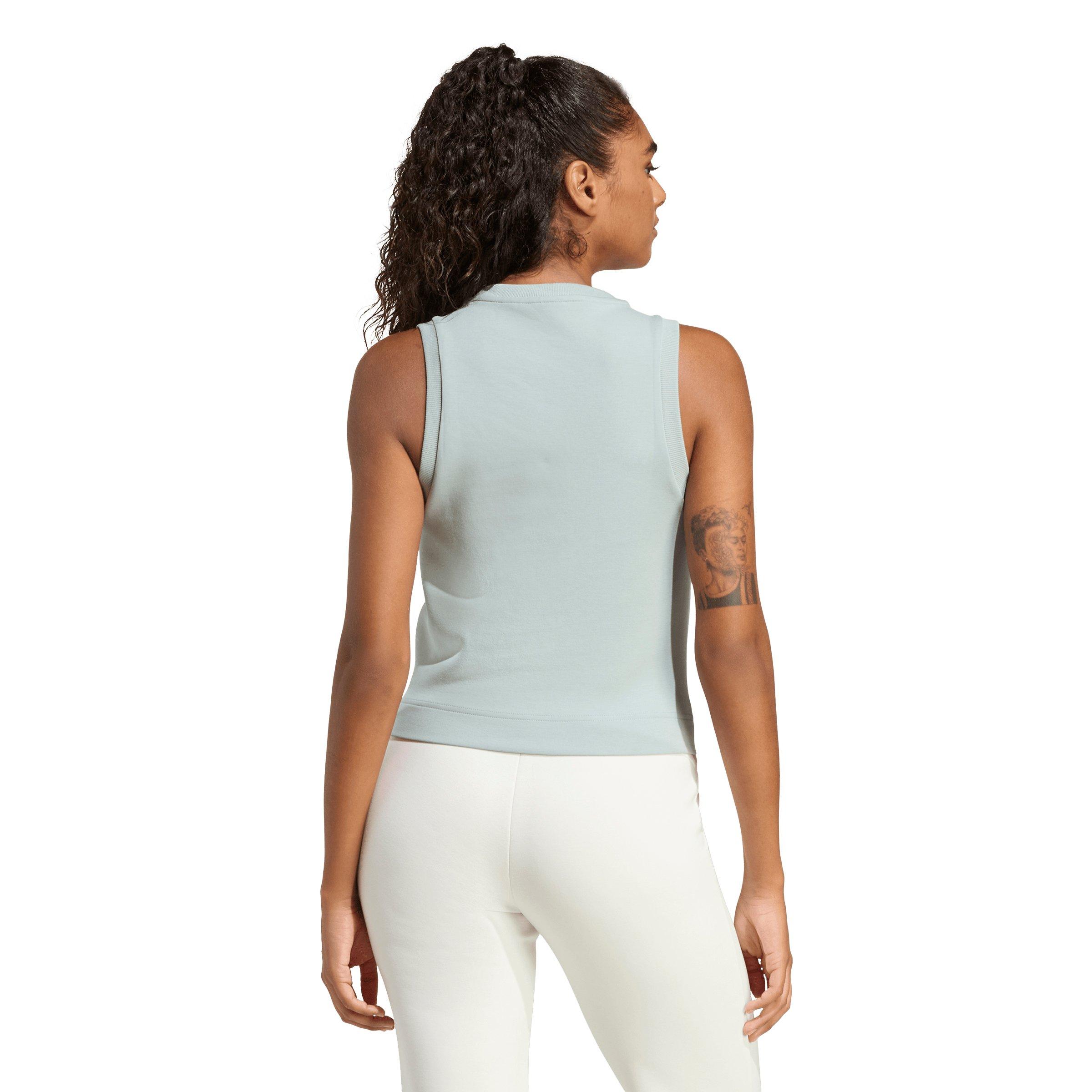 adidas Women's Soft Lux Tank Top - Sage Green - SAGE GREEN Thumbnail View 2