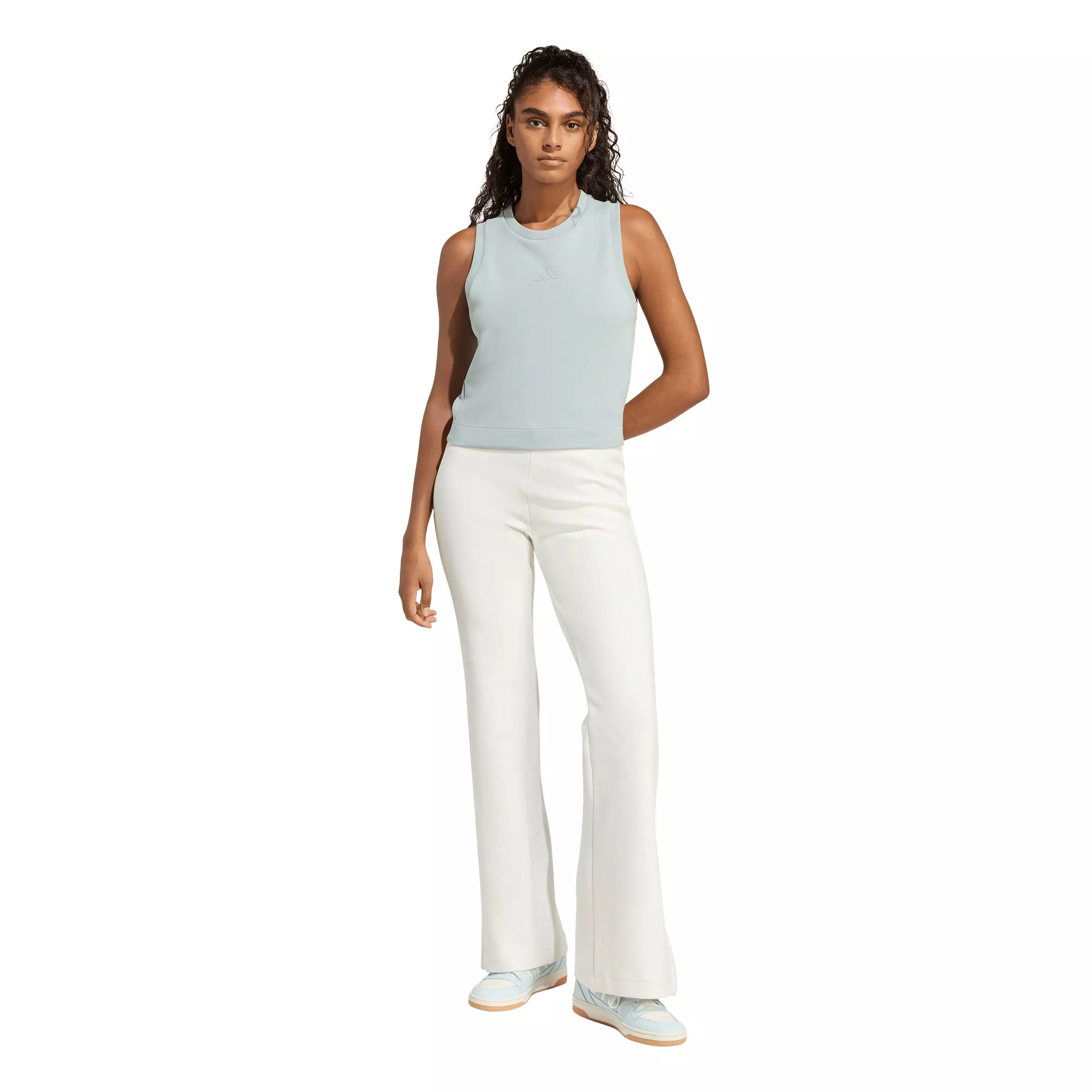 adidas Women's Soft Lux Tank Top - Sage Green - SAGE GREEN