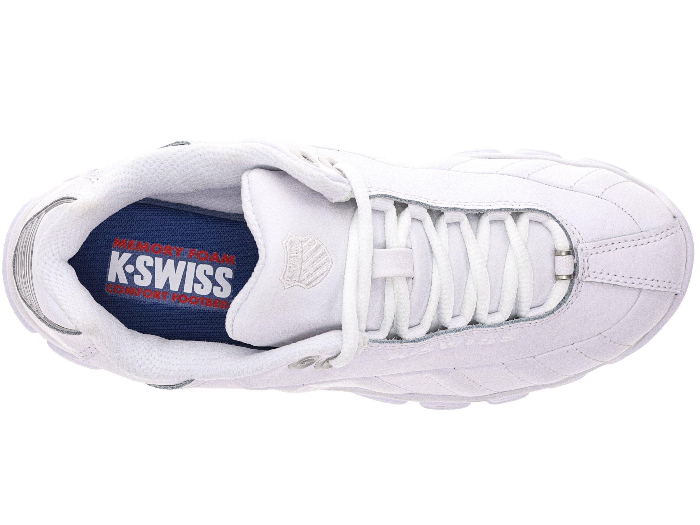 K-Swiss ST329 CMF "White/Silver" Women's Shoe - WHITE/SILVER Thumbnail View 6
