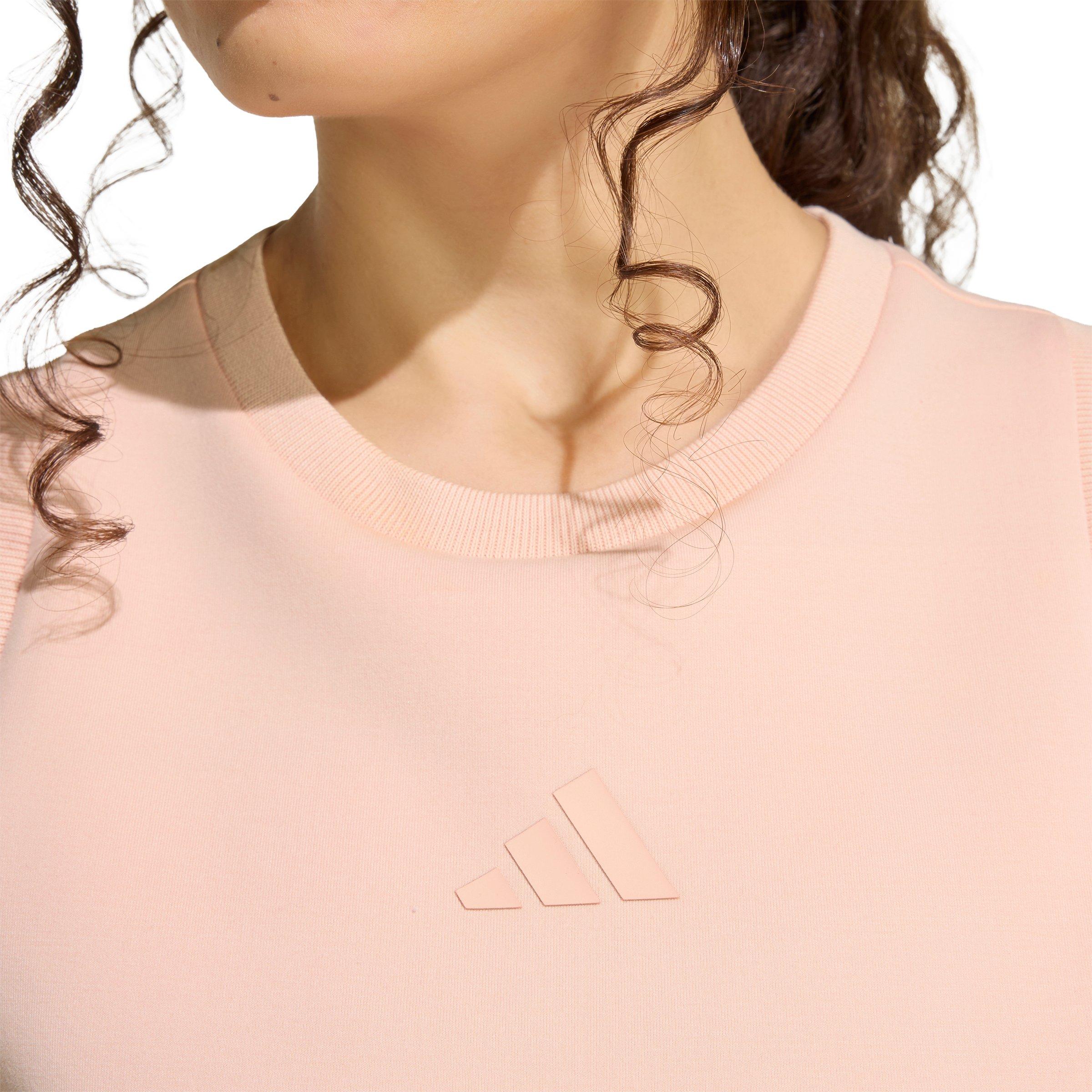 adidas Women's Soft Lux Tank Top - Light Pink - LIGHT PINK Thumbnail View 4