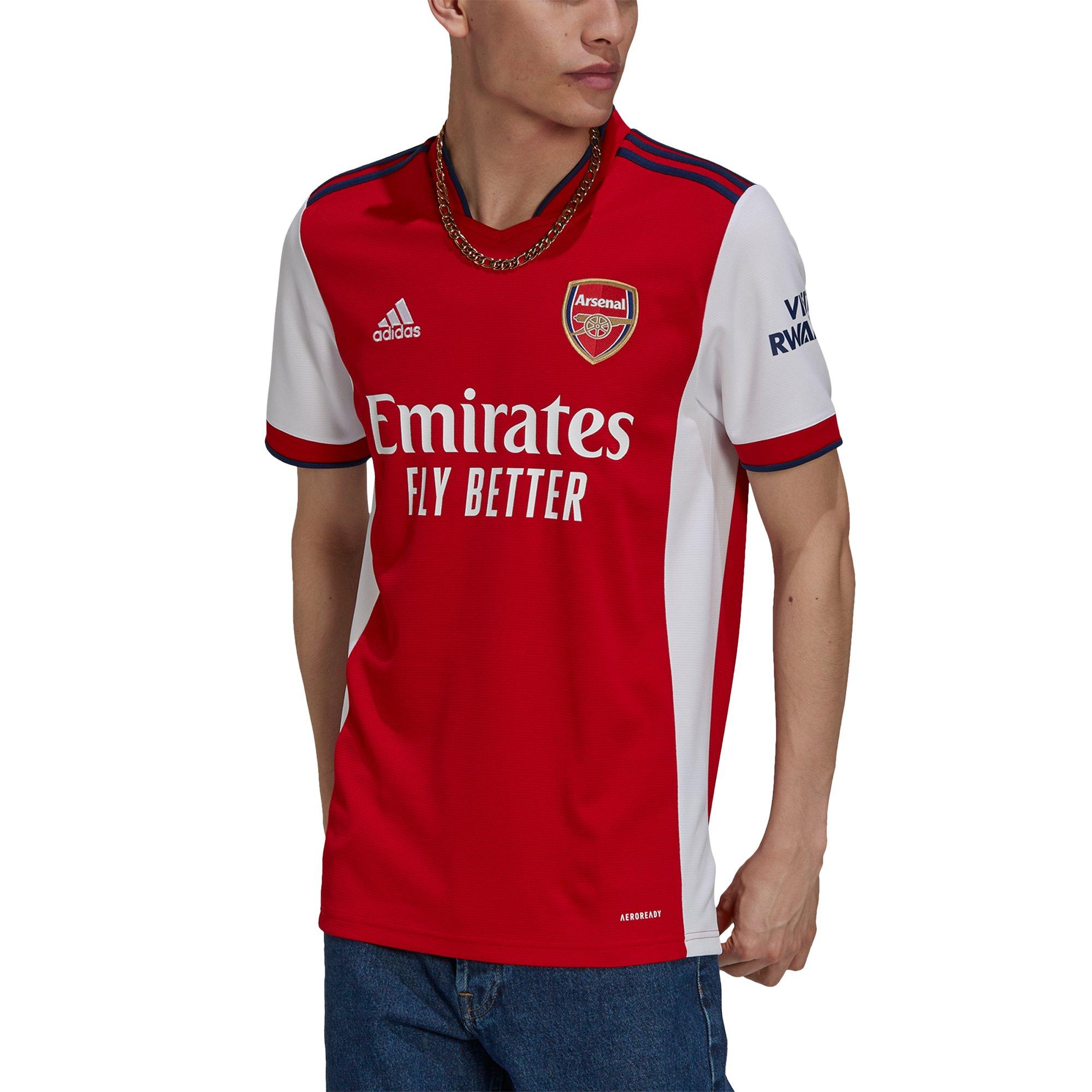 adidas Men's Arsenal 21/22 Home Soccer Jersey - WHITE Thumbnail View 1