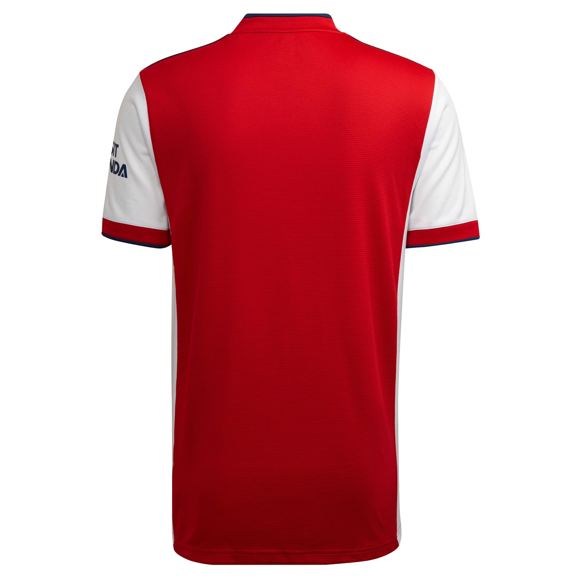 adidas Men's Arsenal 21/22 Home Soccer Jersey - WHITE Thumbnail View 7