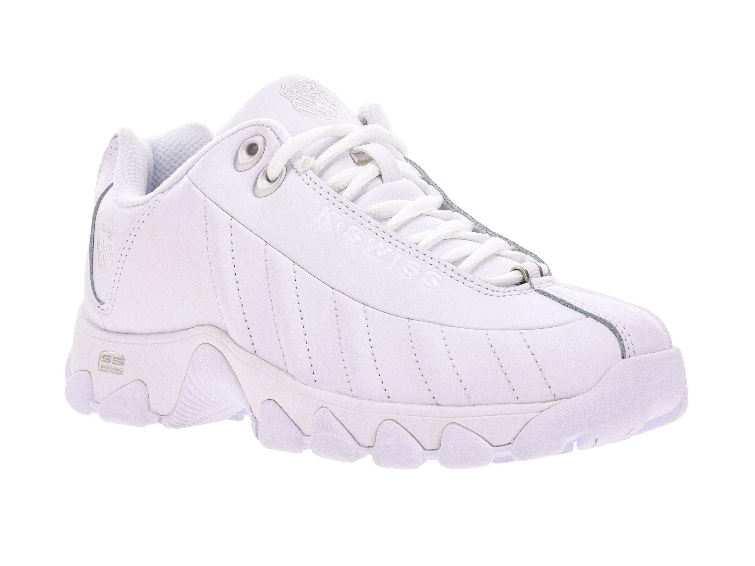 K-Swiss ST329 CMF "White/Silver" Women's Wide Shoe - WHITE/SILVER Thumbnail View 3
