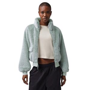 Jordan Women's Flight Faux Fur Jacket - Light Green - LIGHT GREEN