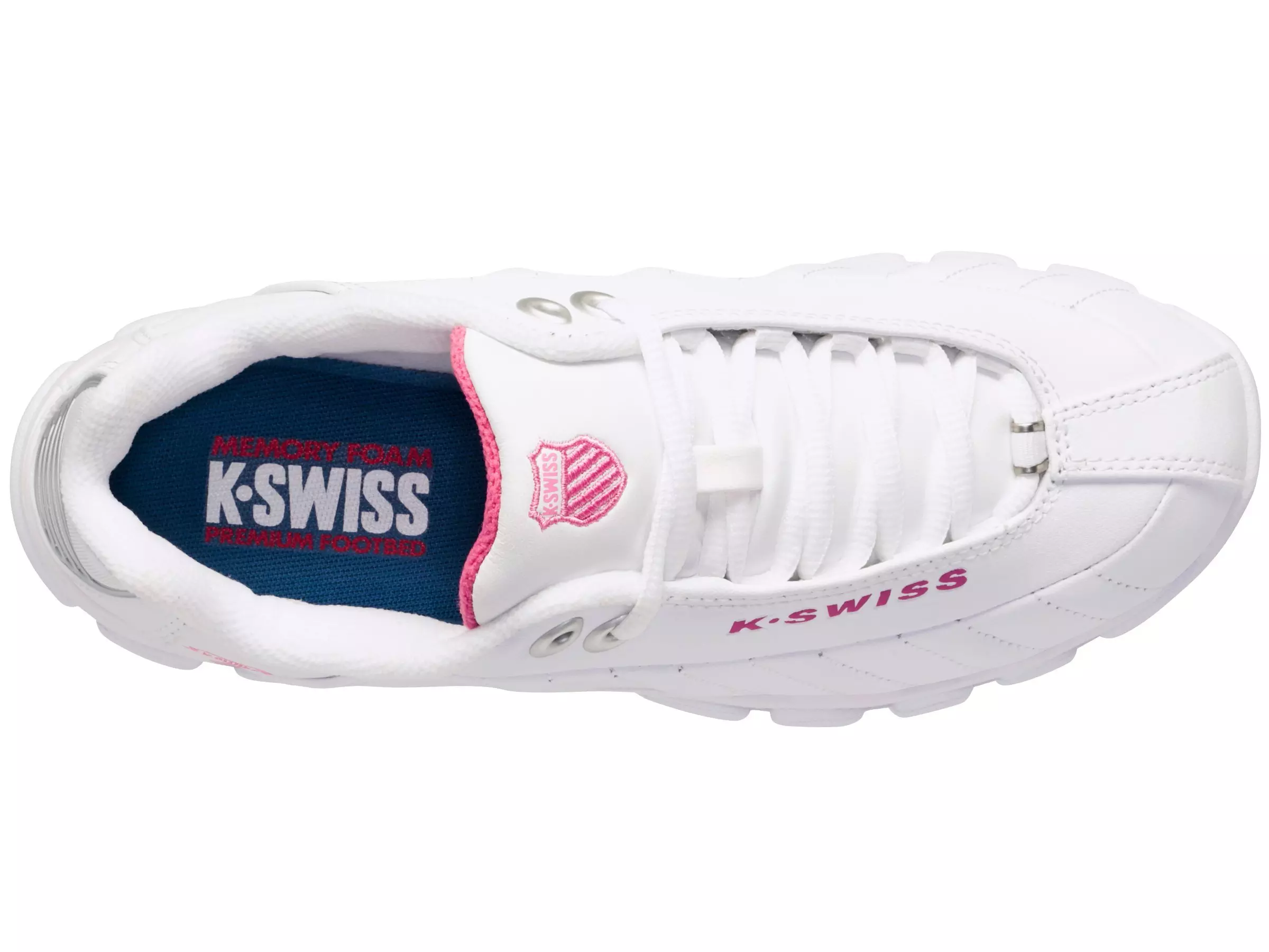 K-Swiss ST329 CMF "White/Shocking Pink" Women's Shoe - WHITE/PINK