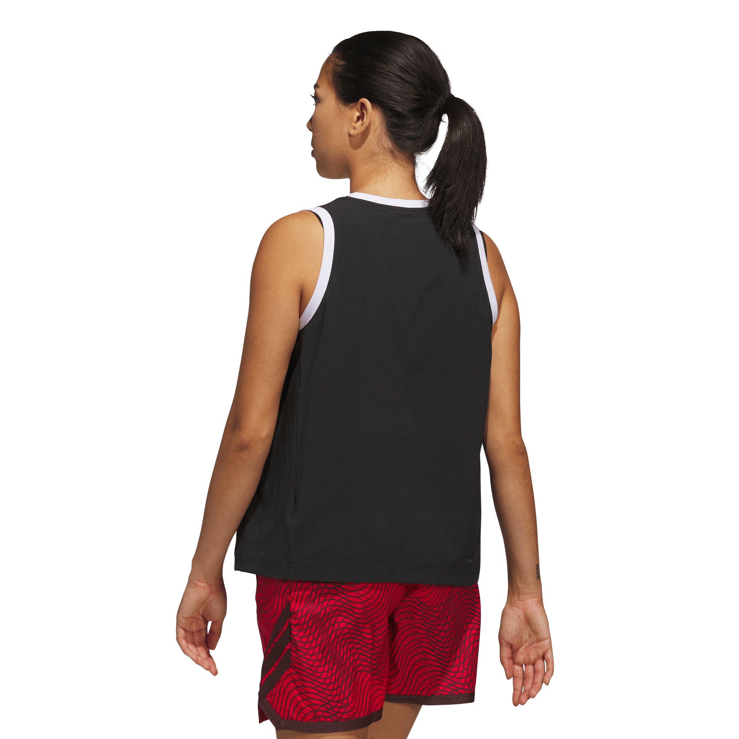 adidas Women's Select Woven Tank Top - Black - BLACK Thumbnail View 2
