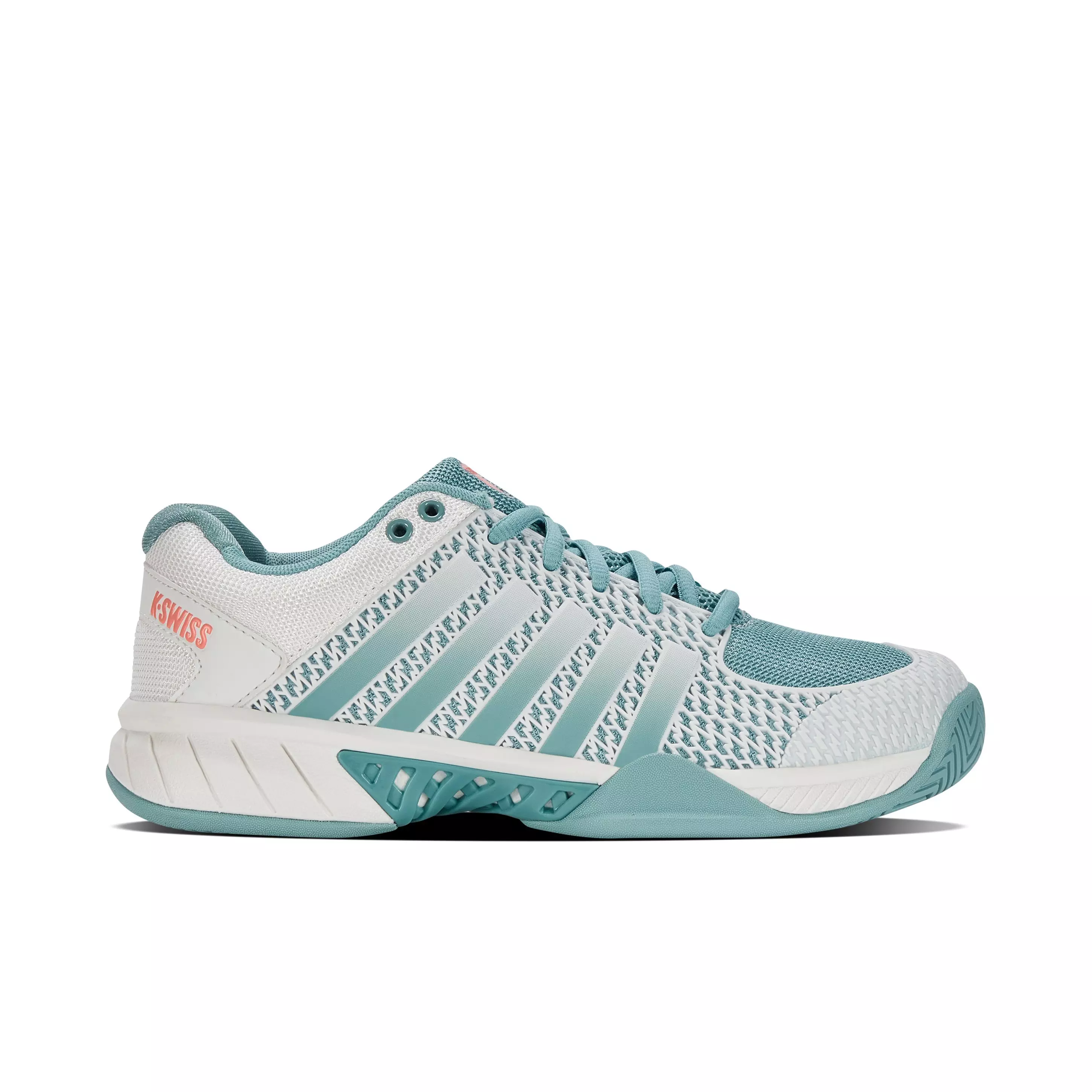 K-Swiss Express Light "Blanc De Blanc/Nile Blue/Desert Flower" Women's Pickleball Shoe - BLANC/BLUE/DESERT FLOWER