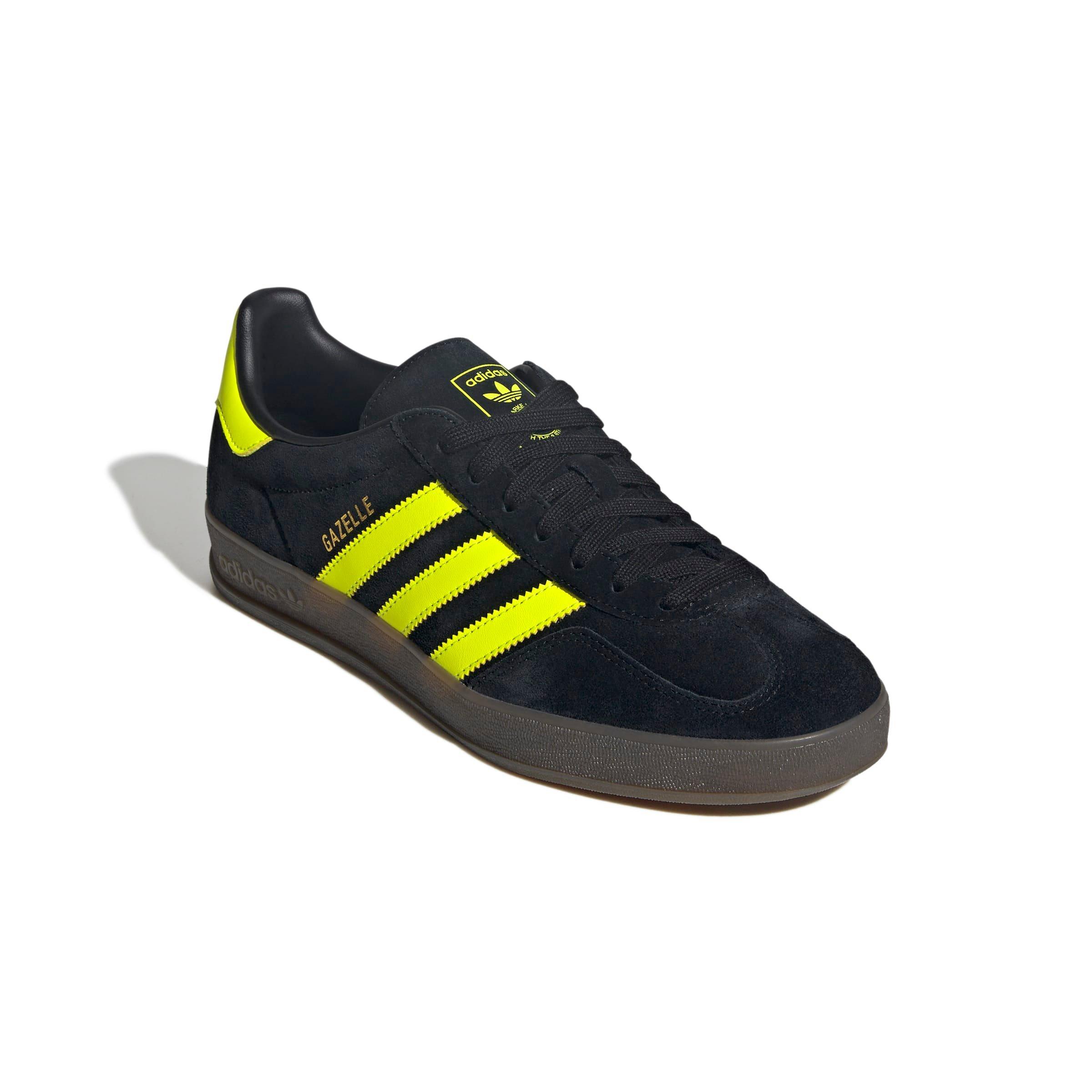 adidas Originals Gazelle "Core Black/Solar Yellow/Ftwr White" Men's Shoe - BLACK/YELLOW/WHITE Thumbnail View 3