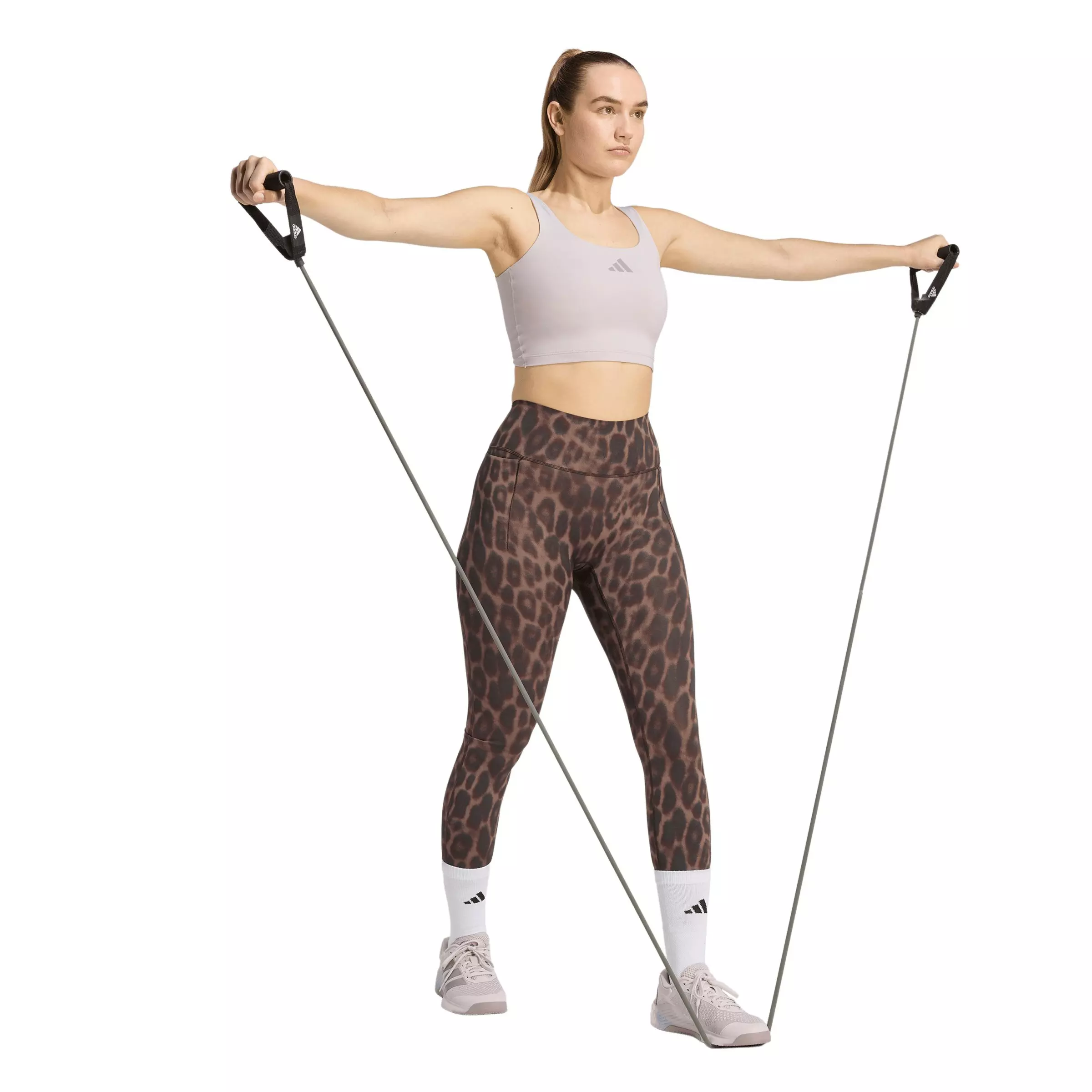 adidas Women's Power Light Support Bra Tank Top - Ice Purple - ICE PURPLE