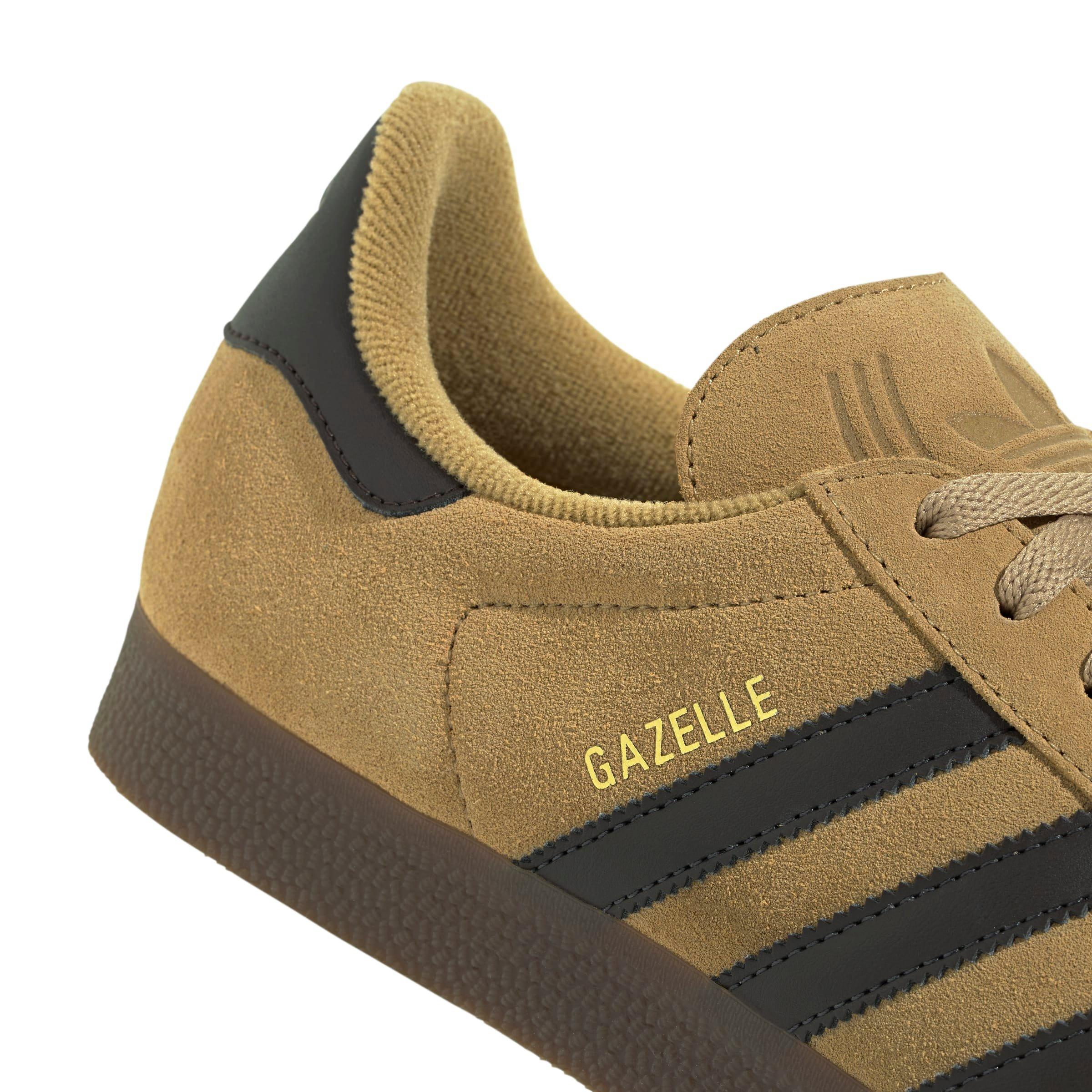 adidas Originals Gazelle "Golden Beige/Dark Brown/Gold Metallic" Men's Shoe - BEIGE/DK BROWN/GOLD Thumbnail View 7