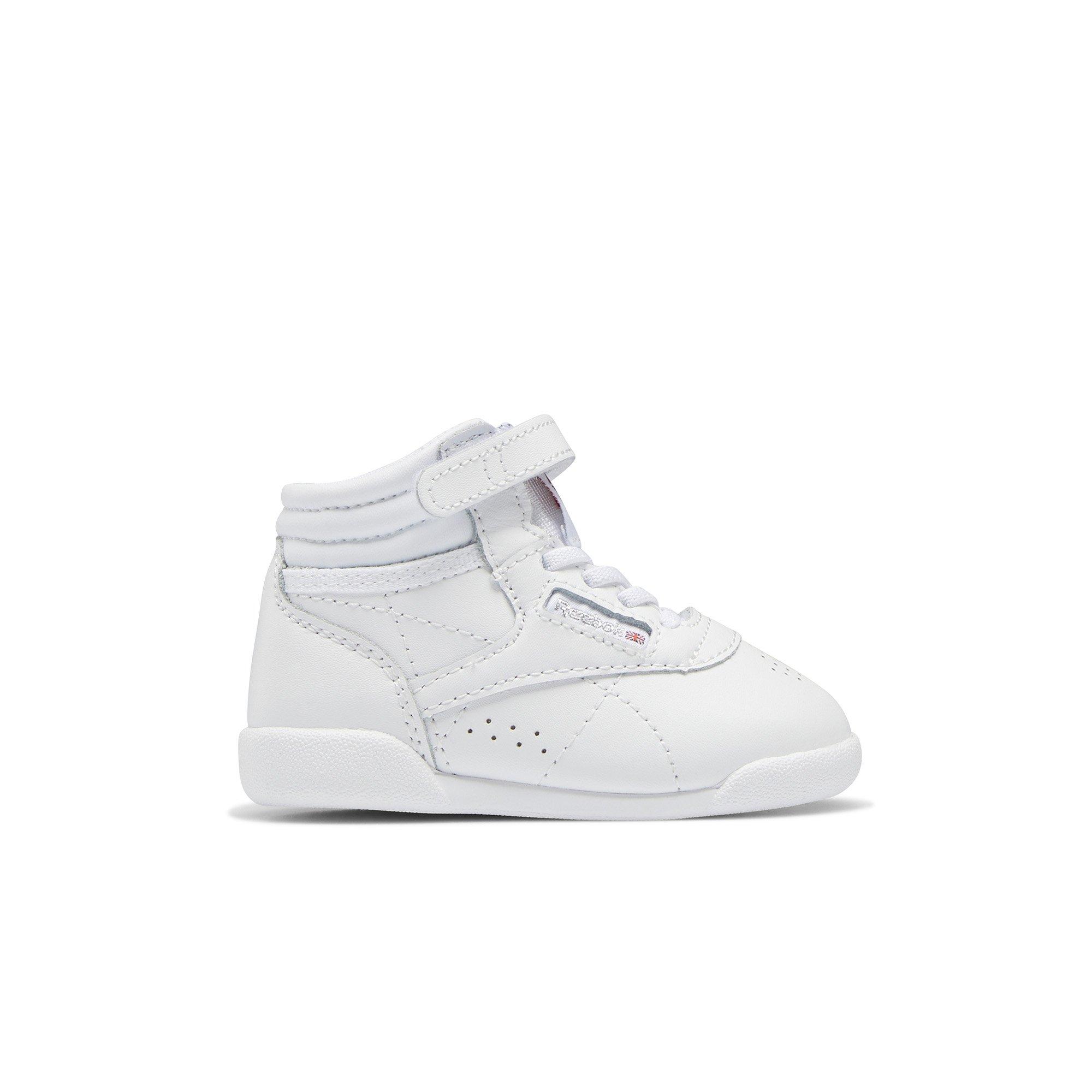 Reebok Freestyle Hi "Ftwr White/Ftwr White" Toddler Kids' Shoe - WHITE Thumbnail View 1