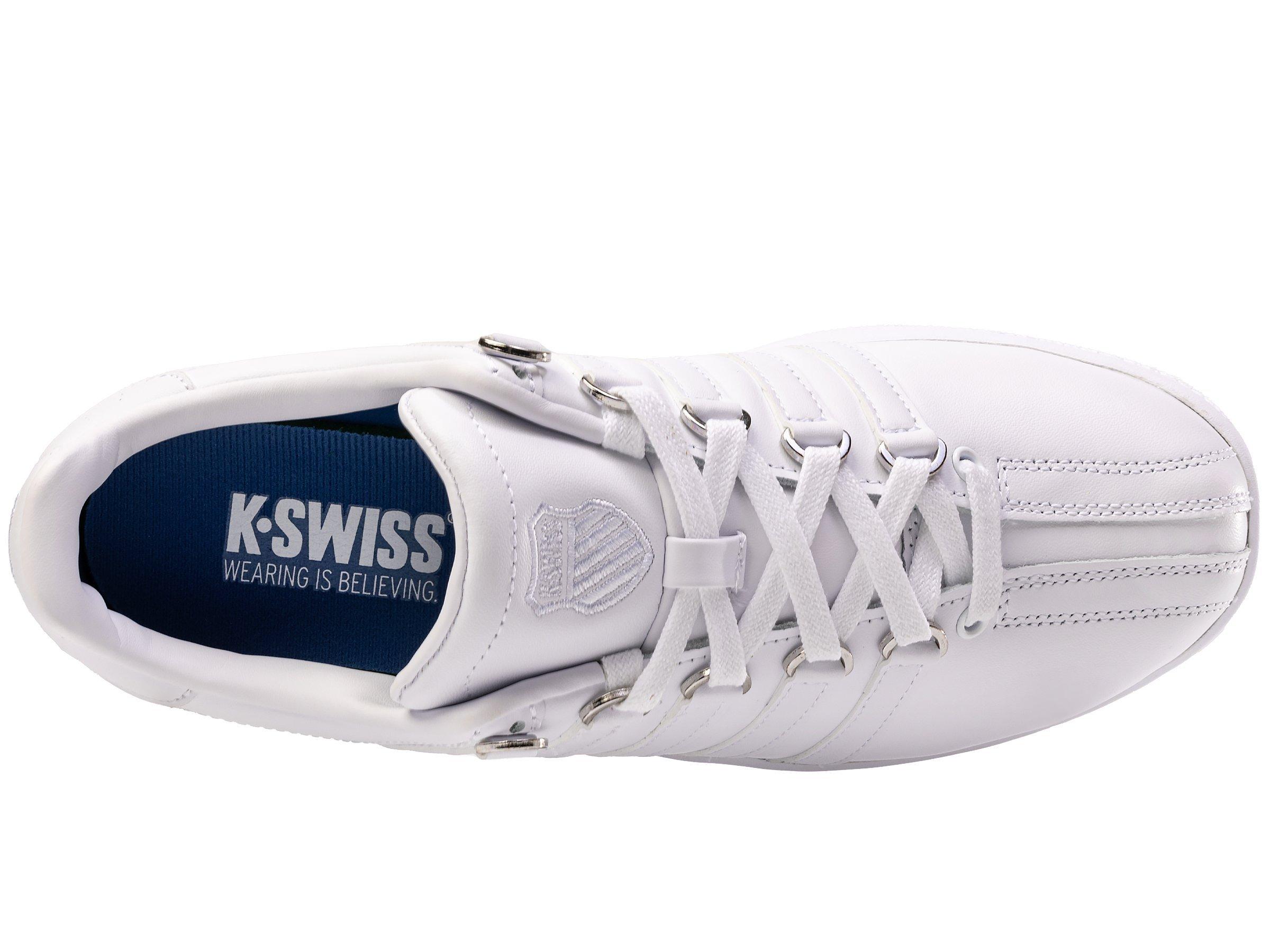 K-Swiss Classic VN "White/White" Women's Shoe - WHITE/WHITE Thumbnail View 6